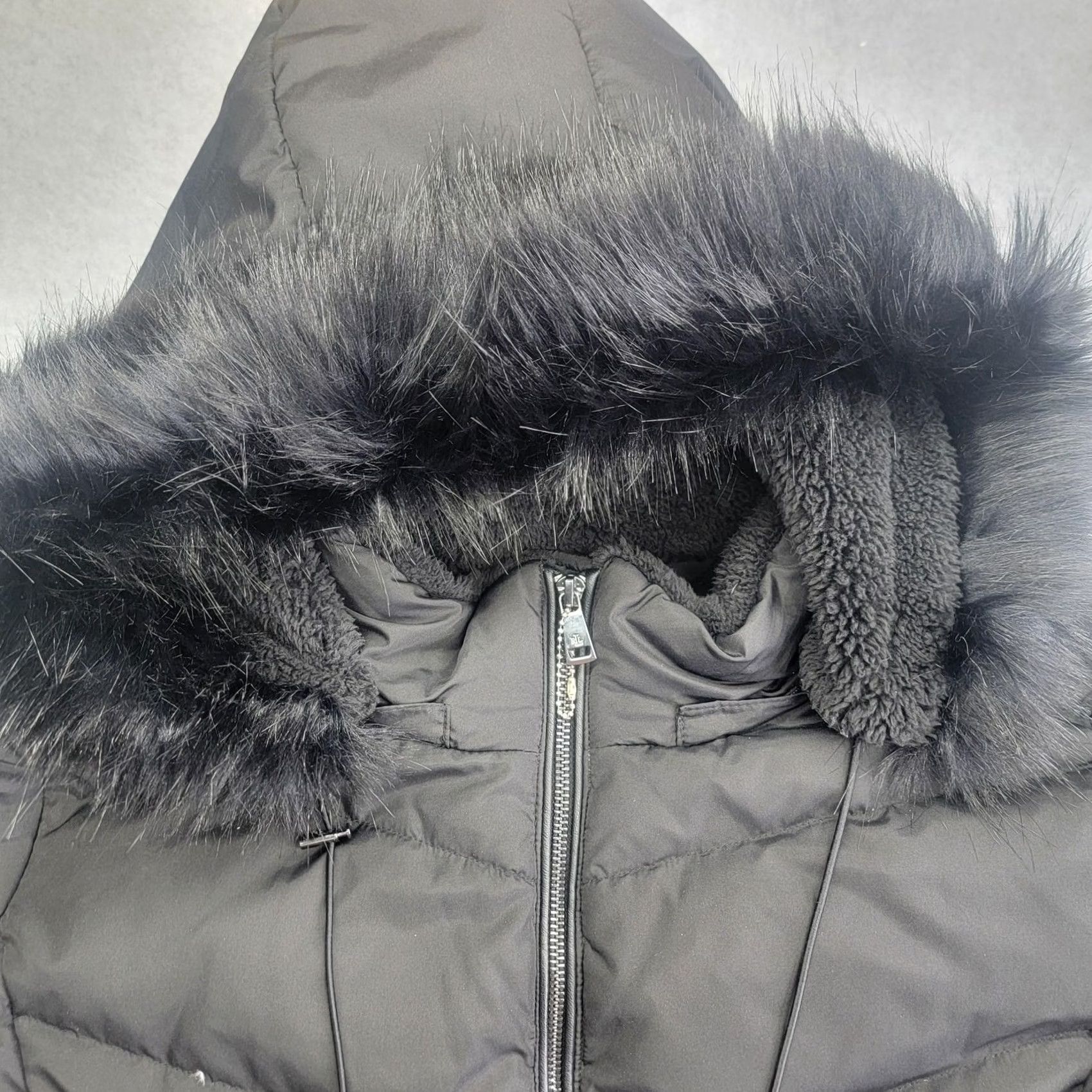 Ralph Lauren VINTAGE Lauren Ralph Lauren Puffer Coat Womens XL Black Hooded Faux Fur Down Parka Long Size XL / US 12-14 / IT 48-50 - 7 Thumbnail