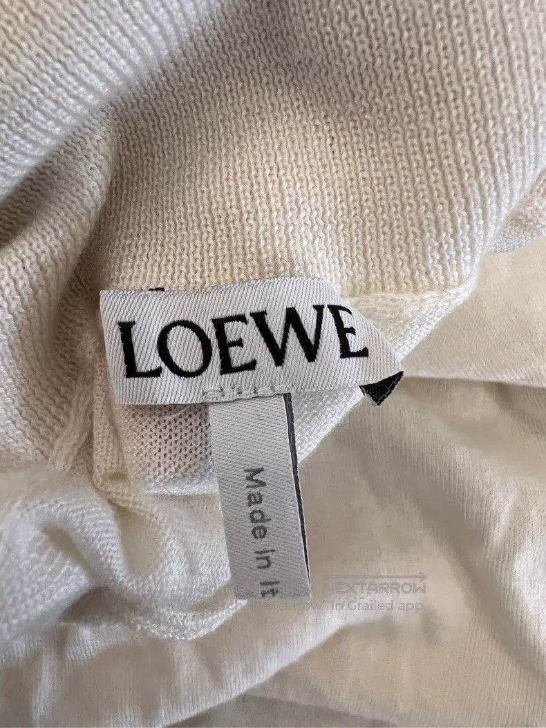 Loewe Loewe White High Neck Embroidered Cashmere Knit Top Size XS / US 0-2 / IT 36-38 - 3 Thumbnail