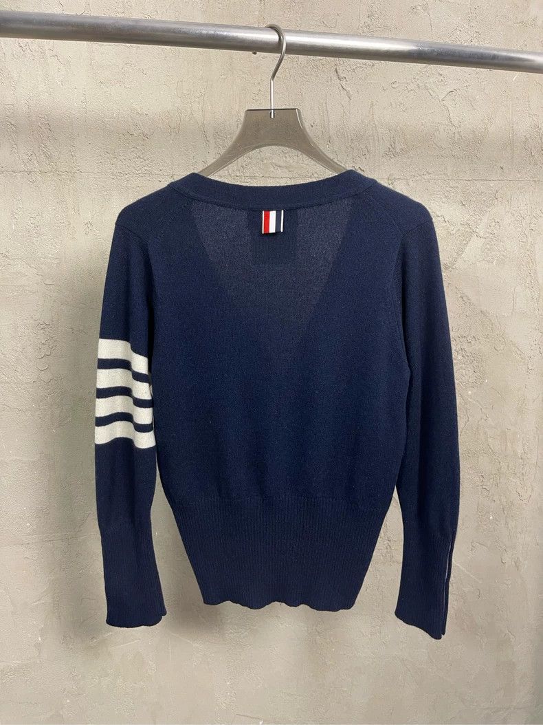 Thom Browne Thom Browne Dark blue four-striped wool cardigan jacket 250 Size US S / EU 44-46 / 1 - 2 Thumbnail