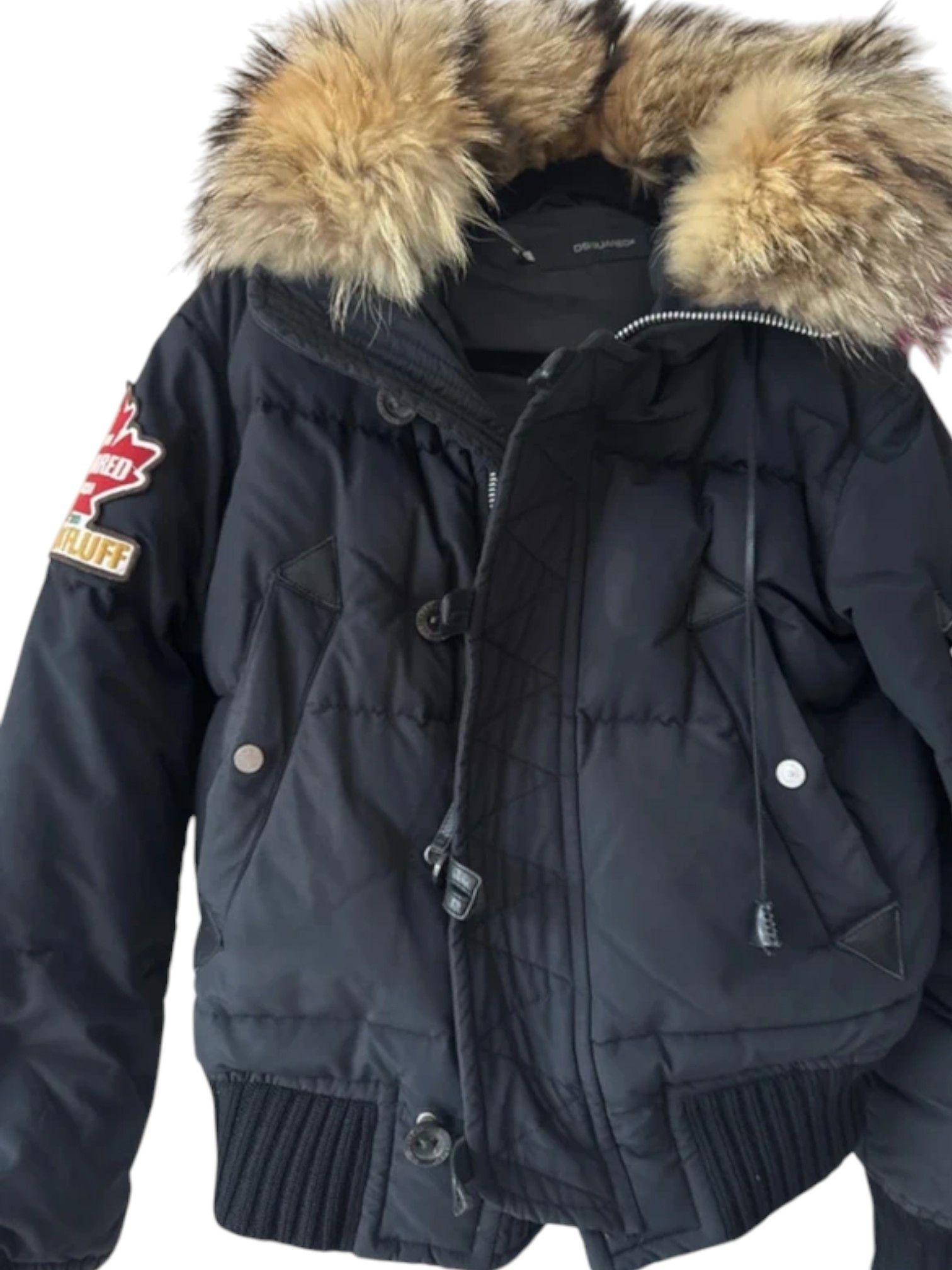 Dsquared2 DSQUARED² “Mother Fluff” Padded Bomber with Fur Trim Size M / US 6-8 / IT 42-44 - 3 Thumbnail