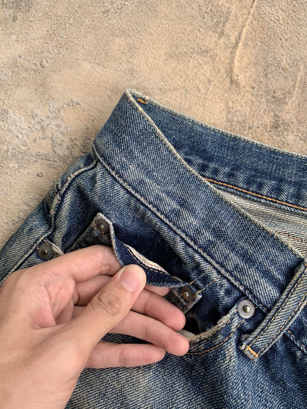 Japanese Brand × WHIZ LIMITED Whiz Limited Buckle Back Selvedge Distressed Denim Size US 36 / EU 52 - 13 Thumbnail