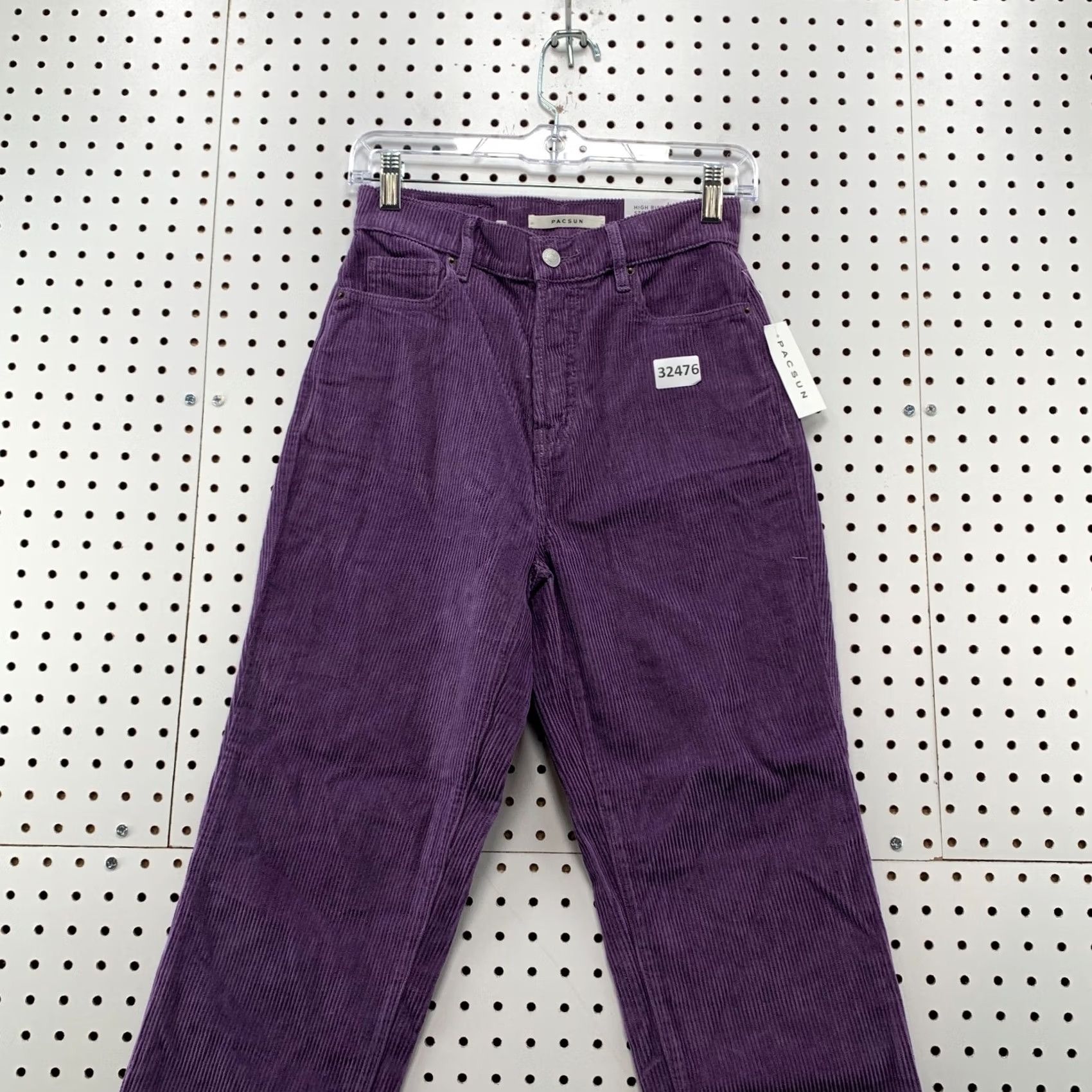Pacsun Pacsun Corduroy Pants Womens 25x25.5 Purple High Rise Straight NWT Shoes Size 25? Size 42" / US 20 - 2 Thumbnail
