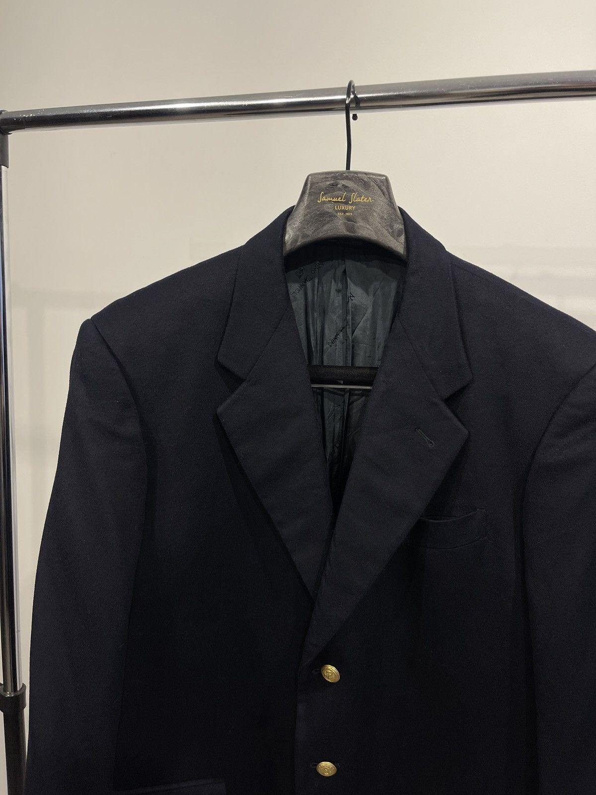 Vintage Nino Danieli blazer wool jacket vintage sport coat blue Size 44R - 2 Thumbnail