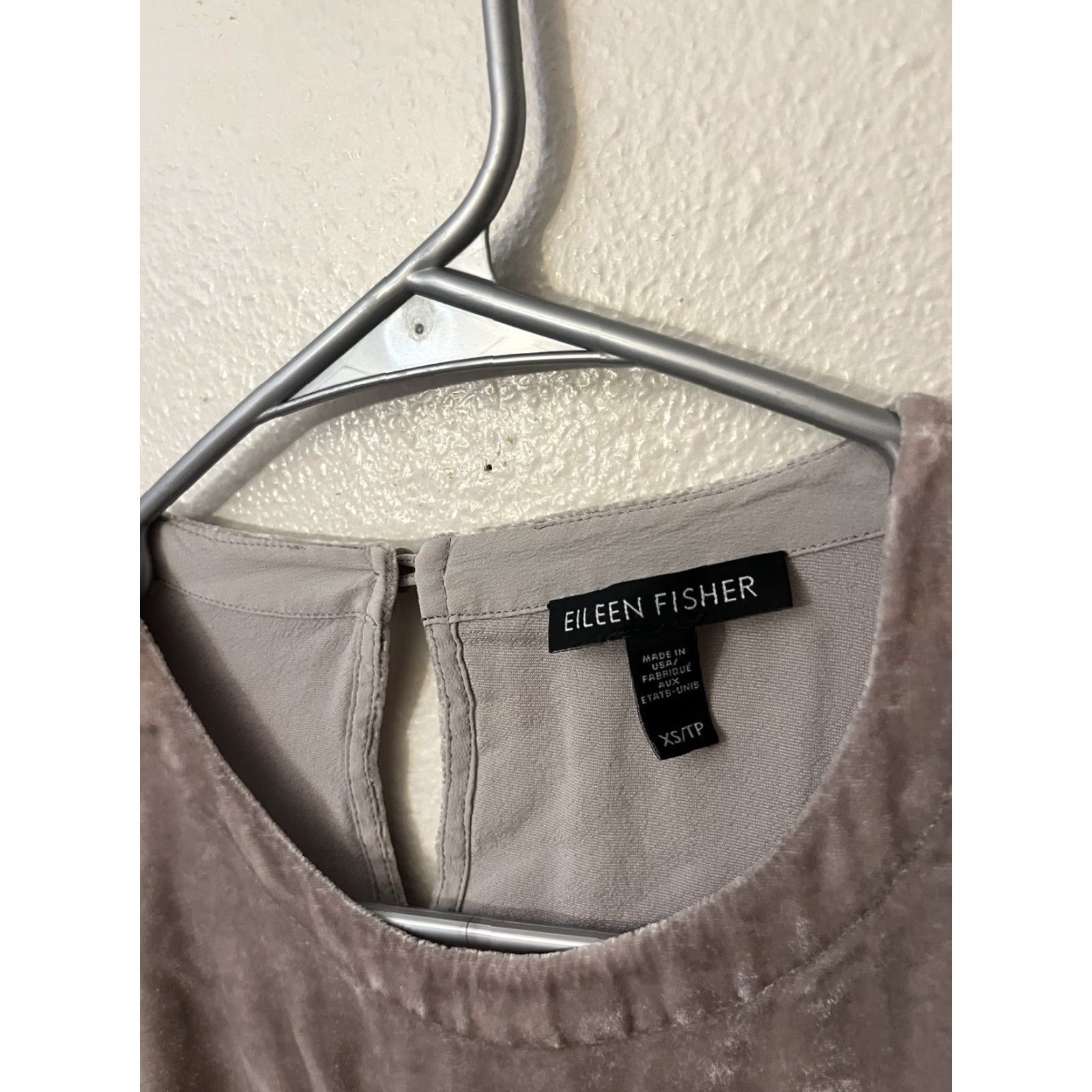 Eileen Fisher Eileen Fisher Velvet Blouse Silk Blend Purple Crushed Boxy Long Sleeve Top XS Women Shirt Blouse Size XS / US 0-2 / IT 36-38 - 3 Thumbnail