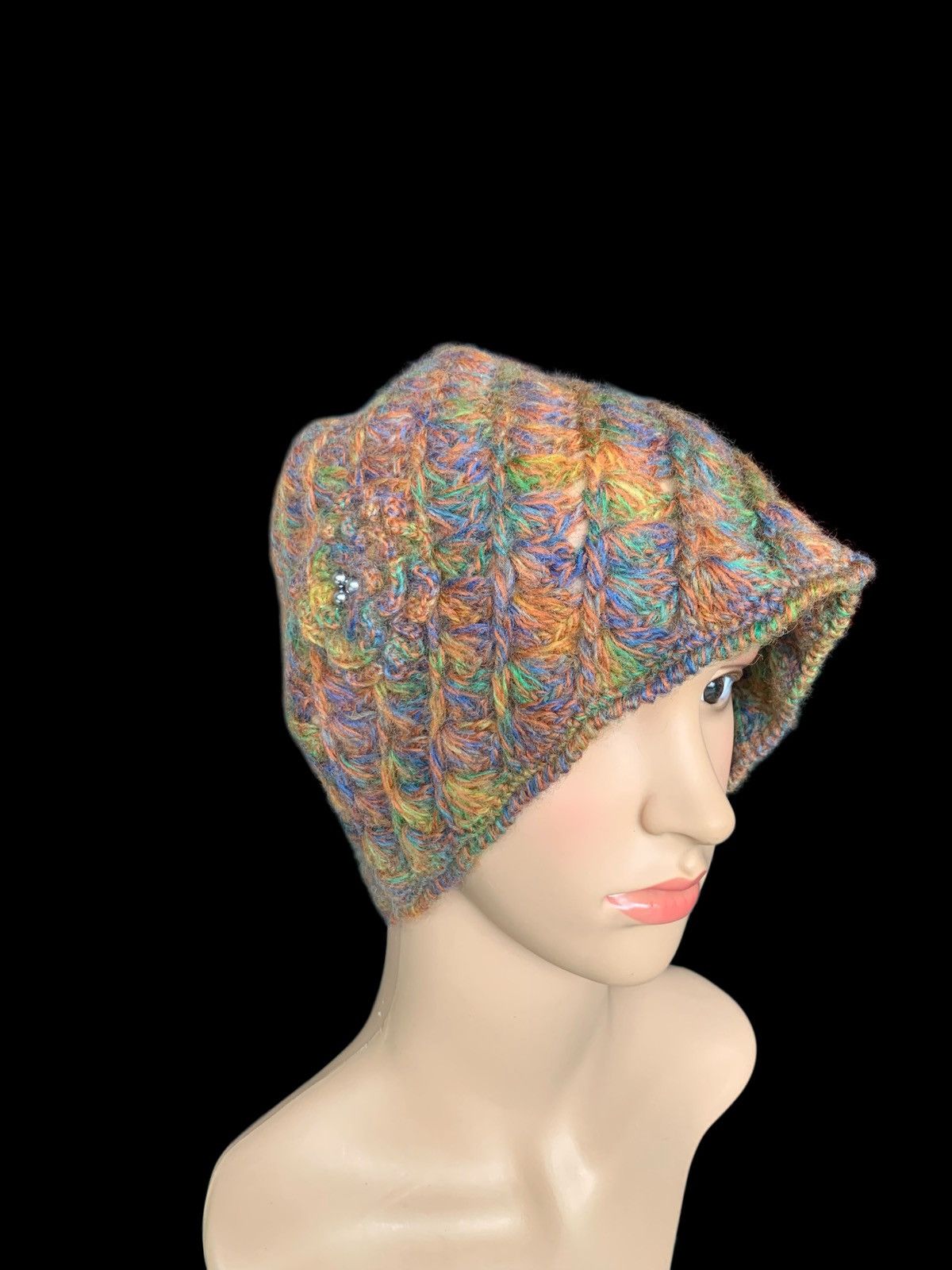 Japanese Brand × Kapital × Vintage Crochet Knitted Handmade Hairy Big Beanie Size ONE SIZE - 6 Thumbnail