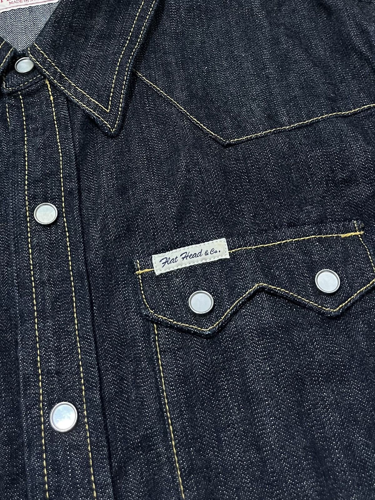 The Flat Head The Flat Head 10oz. Selvedge Indigo Western Button Down Size US M / EU 48-50 / 2 - 5 Thumbnail