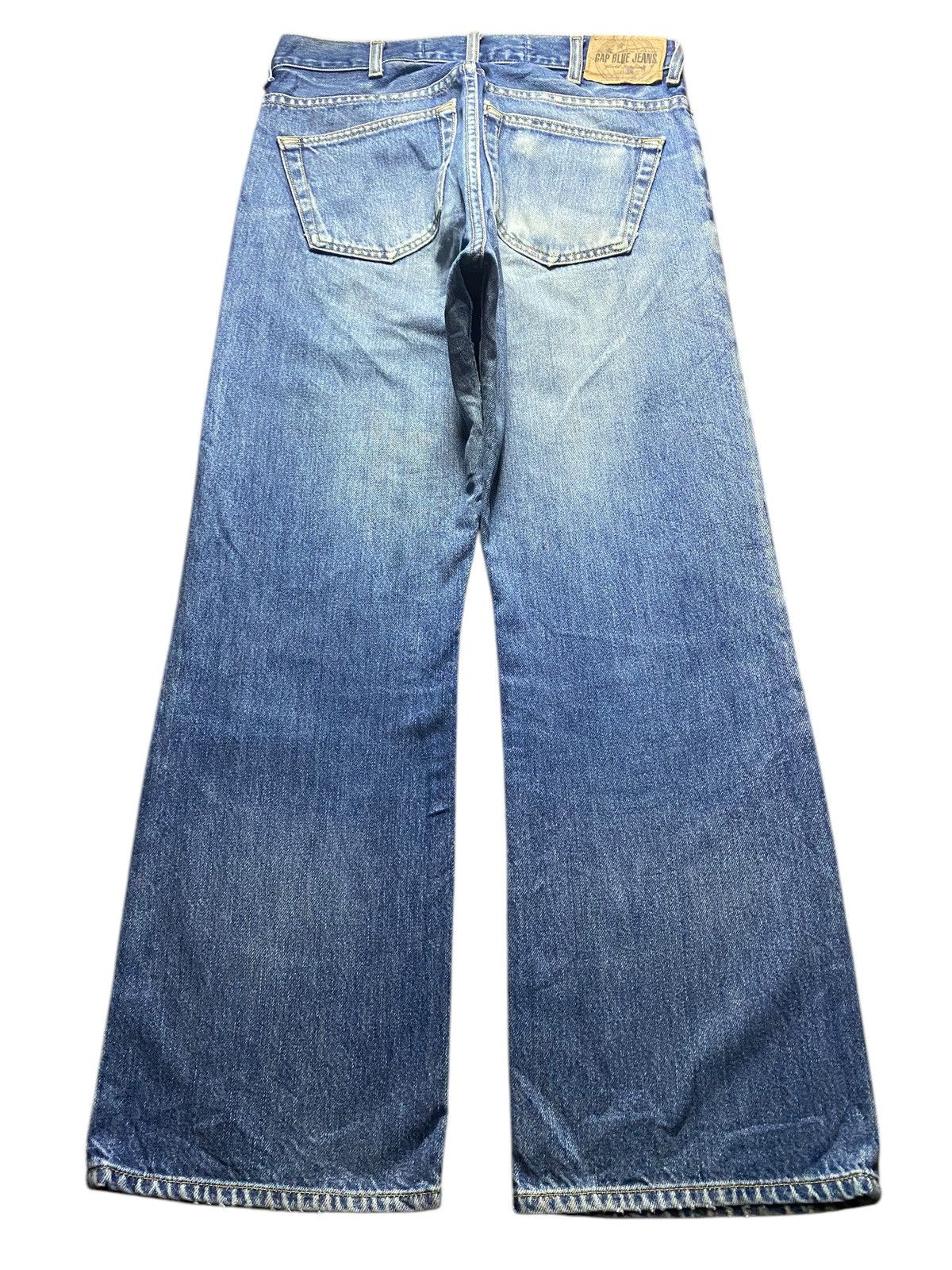 Gap Vintage Gap Denim Blue Wash Distressed Baggy Jeans Size US 30 / EU 46 - 2 Thumbnail