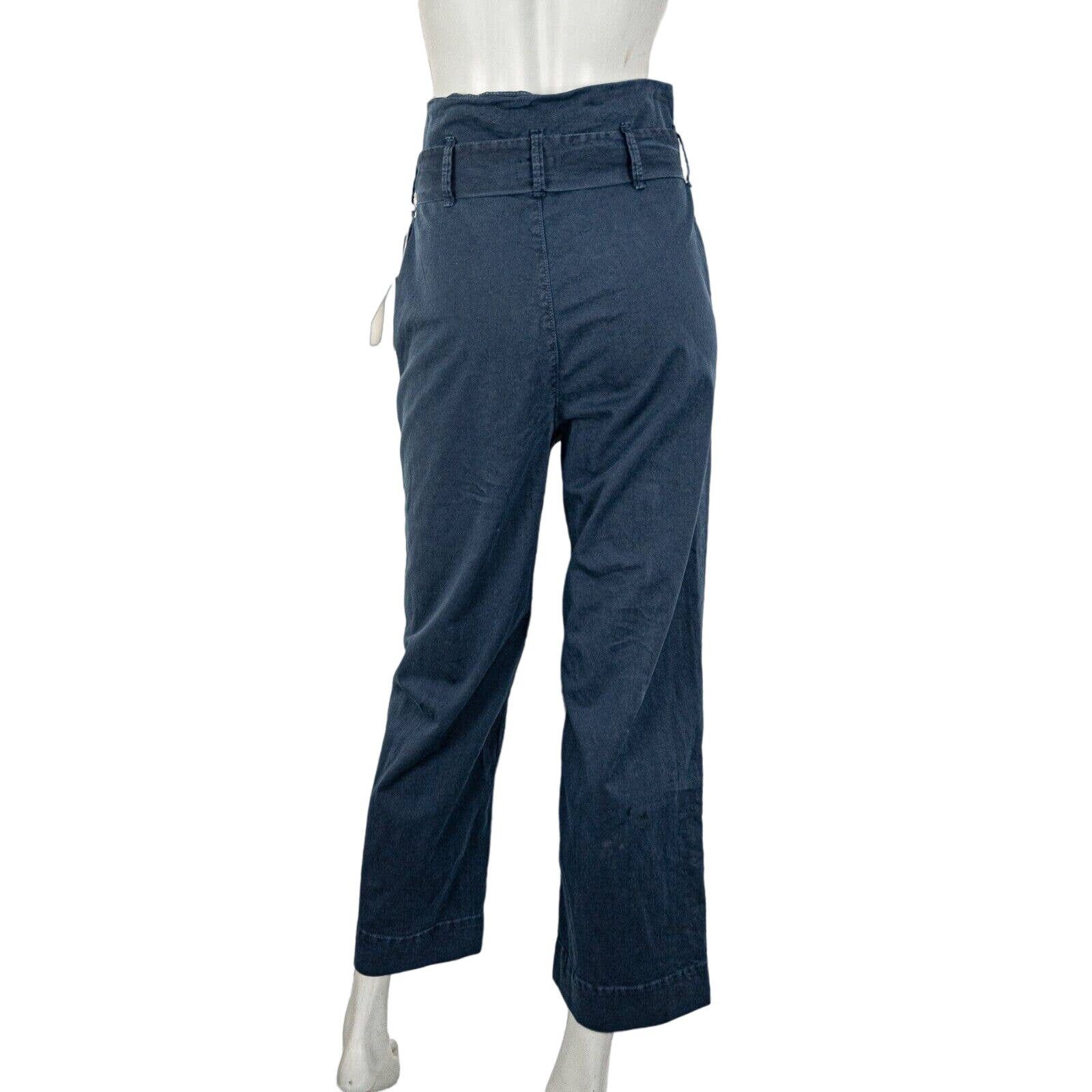 MOTHER MOTHER Denim Paperbag Greaser Ankle Pants Navy Blue Sz 25 Size 25" / US 0 / IT 36 - 3 Thumbnail