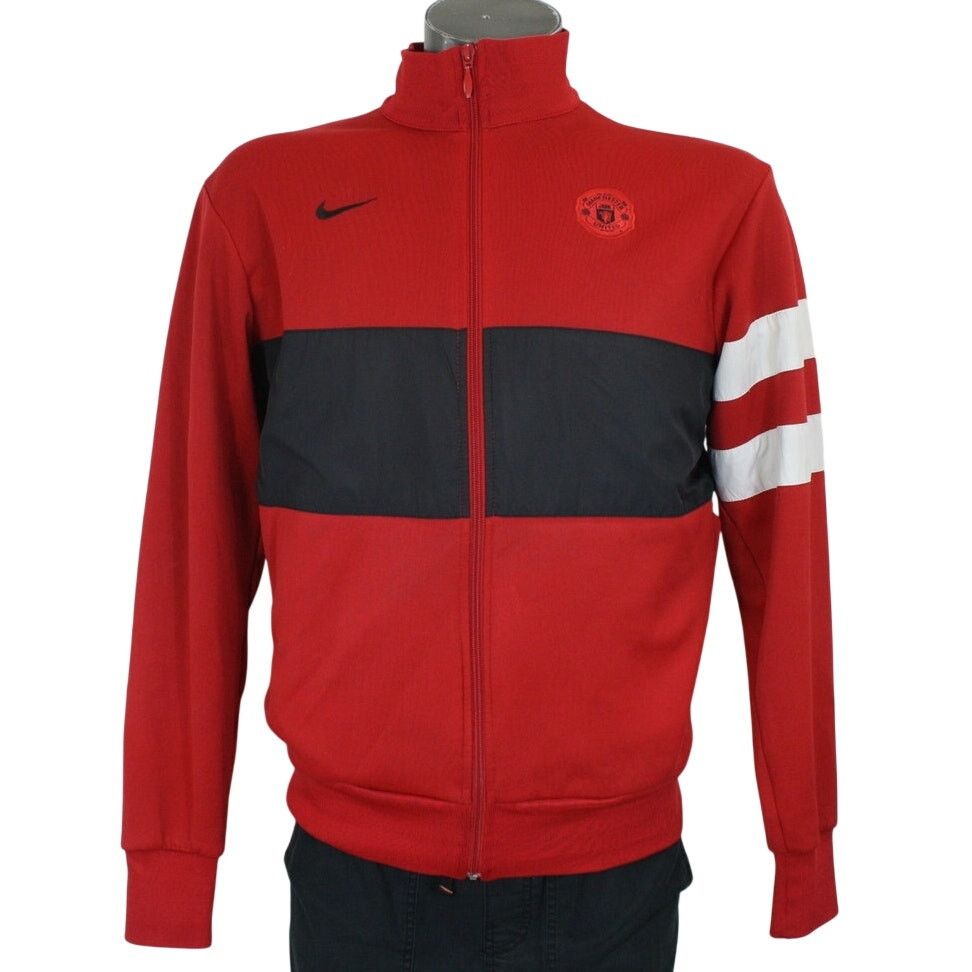 Nike × Vintage Y2K Nike Manchester United Varsity Stripe Red Track Jacket M Size US M / EU 48-50 / 2 - 1 Thumbnail