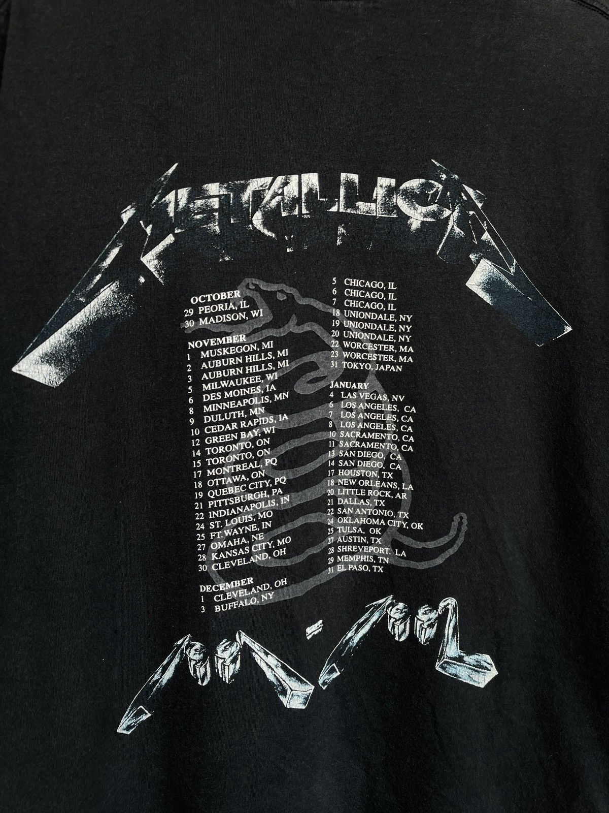 Metallica Vintage Mettalica Black Album 1991 Band T-Shirt Size US L / EU 52-54 / 3 - 5 Thumbnail