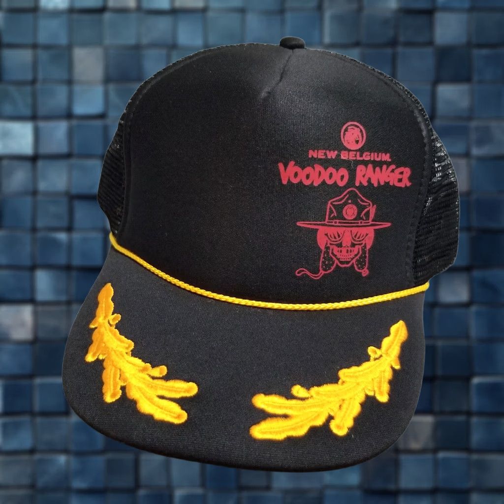 Vintage New Belgium Brewing Voodoo Ranger IPA Beer Snapback Trucker Hat Rope Gold Leave Hat Black One Size Men Adjustable Mesh Back Summer Adults Mens Size ONE SIZE - 1 Thumbnail