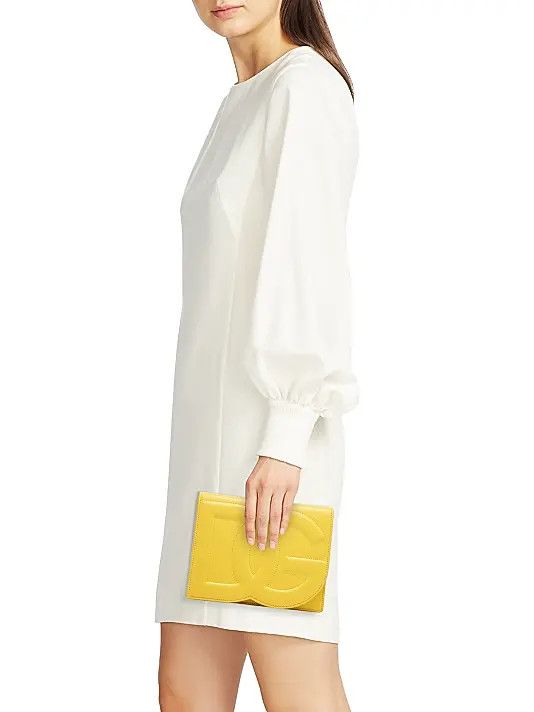 Dolce & Gabbana os11x1225 Size: OS / DG Leather Flap Crossbody Bag in Yellow Size ONE SIZE - 3 Thumbnail
