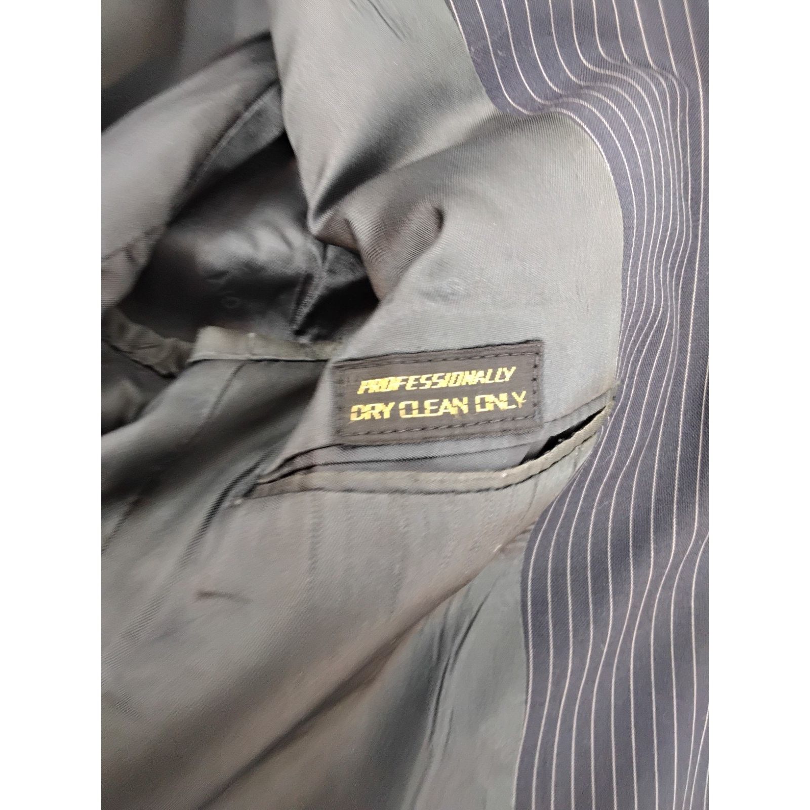 Givenchy Givenchy Blazer Men's 41" Chest Navy Pinstripe VTG 1970s Size 42R - 14 Thumbnail