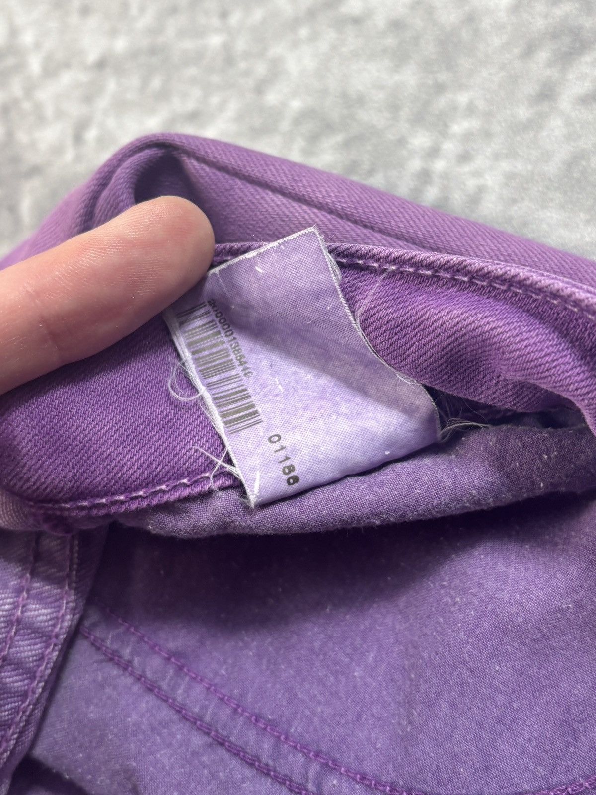 Just Cavalli × Roberto Cavalli × Vintage 2000s Just Cavalli Jeans Vintage Roberto Cavalli Purple Pant Size 29" - 9 Thumbnail