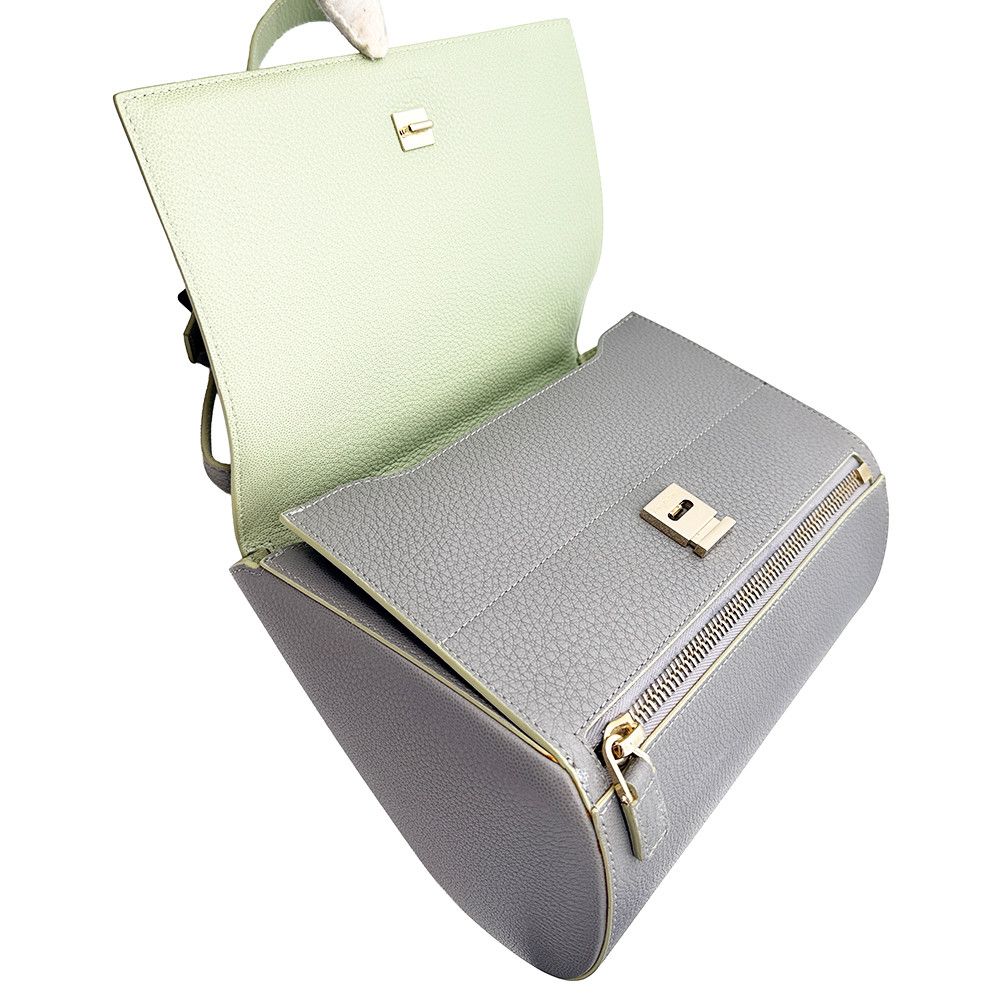Givenchy Givenchy Gray Grained Leather Shoulder Bag Size ONE SIZE - 3 Thumbnail