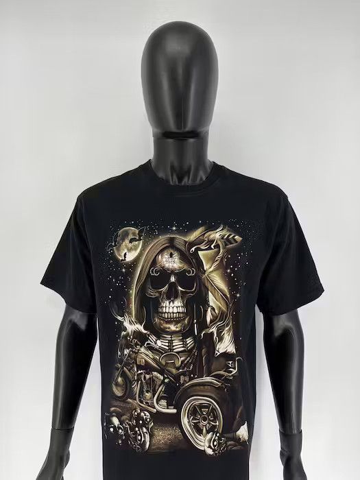 Vintage Skulls T-shirt vintage rock metal size L black reverse logo Size US L / EU 52-54 / 3 - 5 Thumbnail