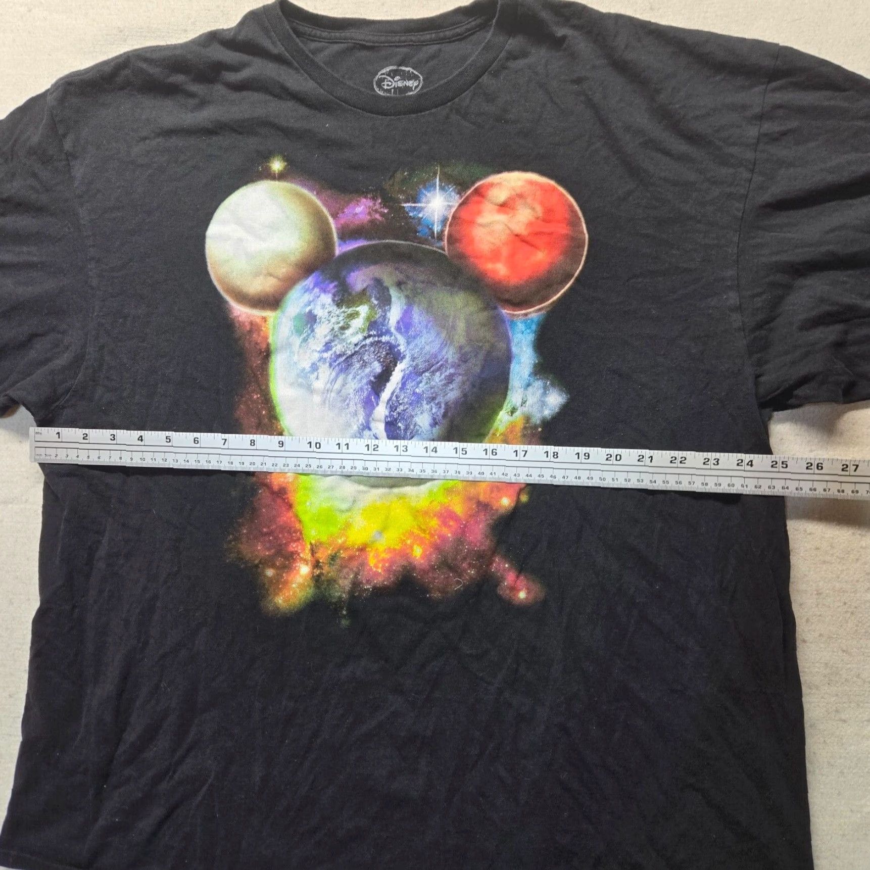 Disney Disney Mickey Mouse Earth Space Graphic Black Tee T-Shirt Adult Men's 3XL XXXL Size US XXL / EU 58 / 5 - 4 Thumbnail