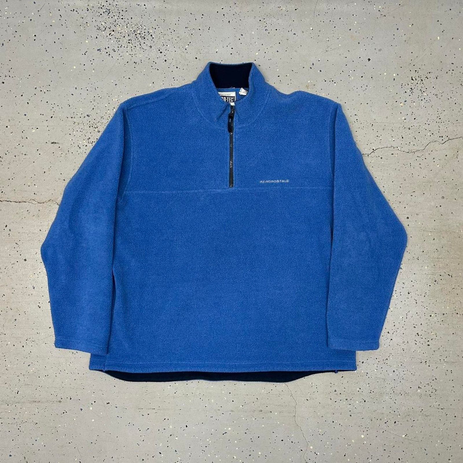 Aeropostale VTG Blue Aerostale fleece quarter zip sweatshirt Size US XL / EU 56 / 4 - 1 Thumbnail