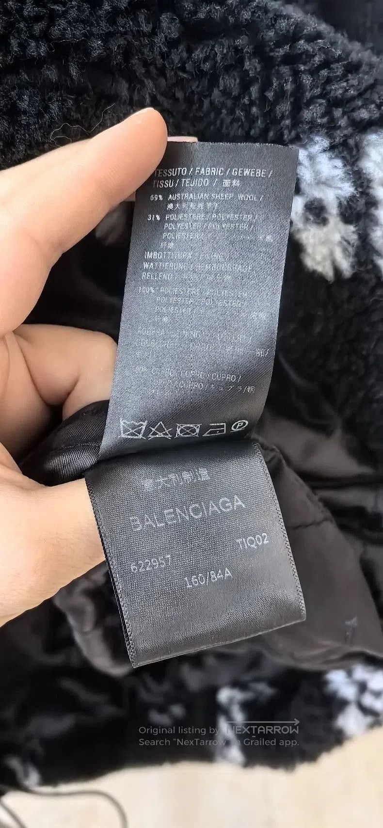 Balenciaga Balenciaga Shearling Logo Coat. Size US XS / EU 42 / 0 - 5 Thumbnail