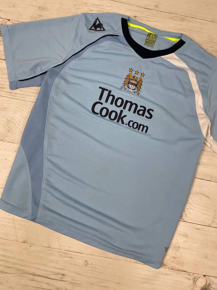 Le Coq Sportif Vintage Manchester City 2008 2009 Home Shirt Soccer Jersey Size US XXL / EU 58 / 5 - 3 Thumbnail