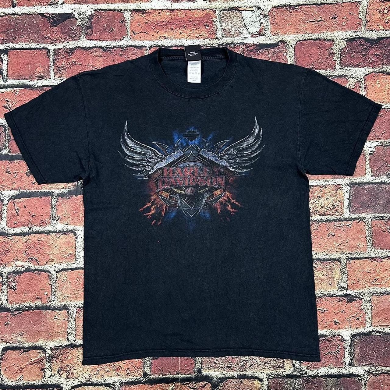 Vintage Vintage Harley Davidson Distressed Flames Tribal T-Shirt Size US L / EU 52-54 / 3 - 1 Thumbnail