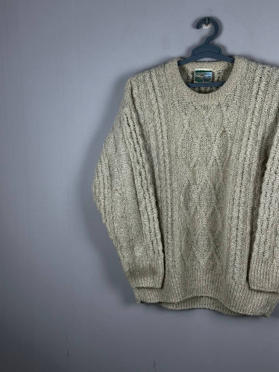 Aran Isles Knitwear Gaeltarra Handloomed Aran Vintage Wool Knitted Sweater Size US M / EU 48-50 / 2 - 2 Thumbnail