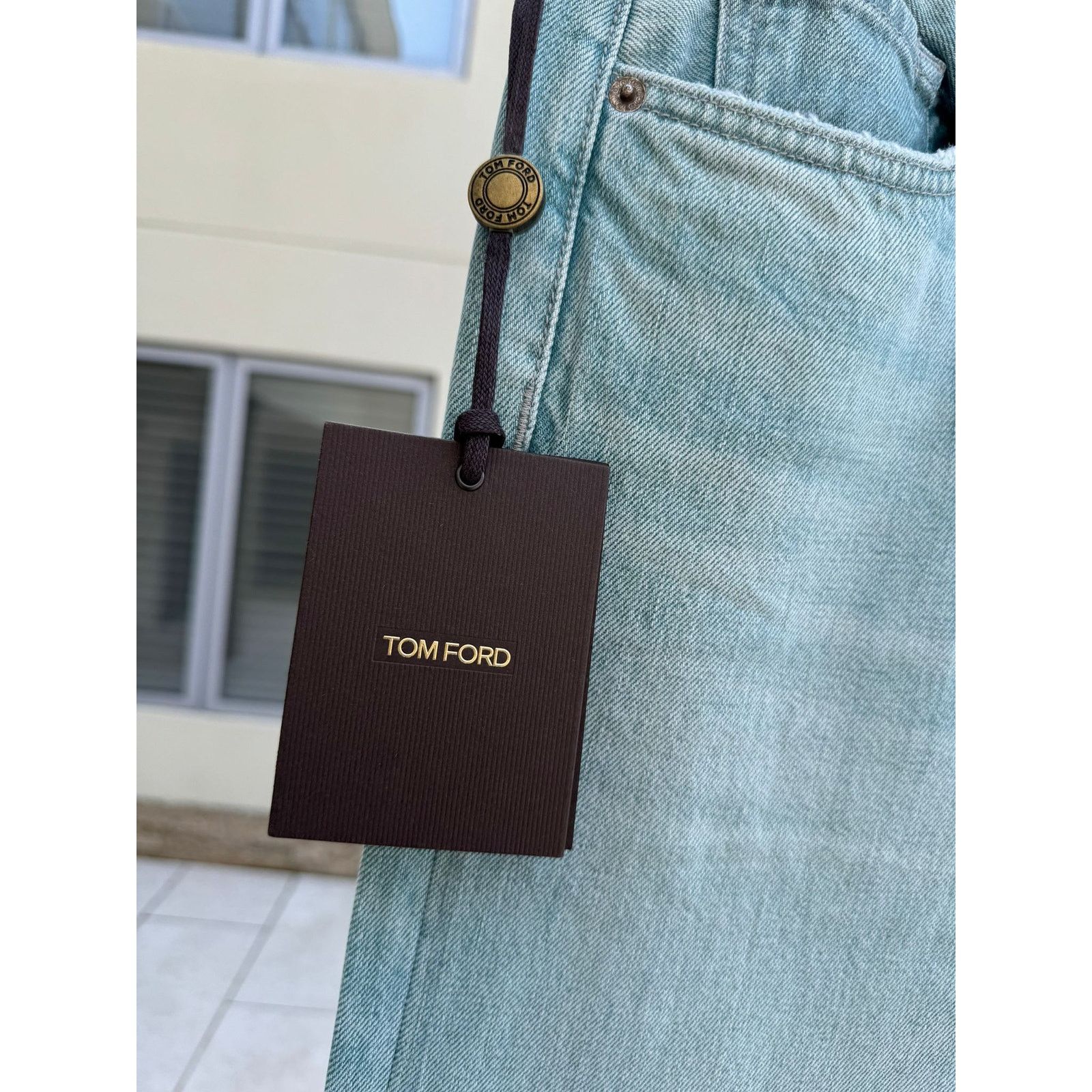 o1rshd1 Slim Fit Denim in Jade Blue