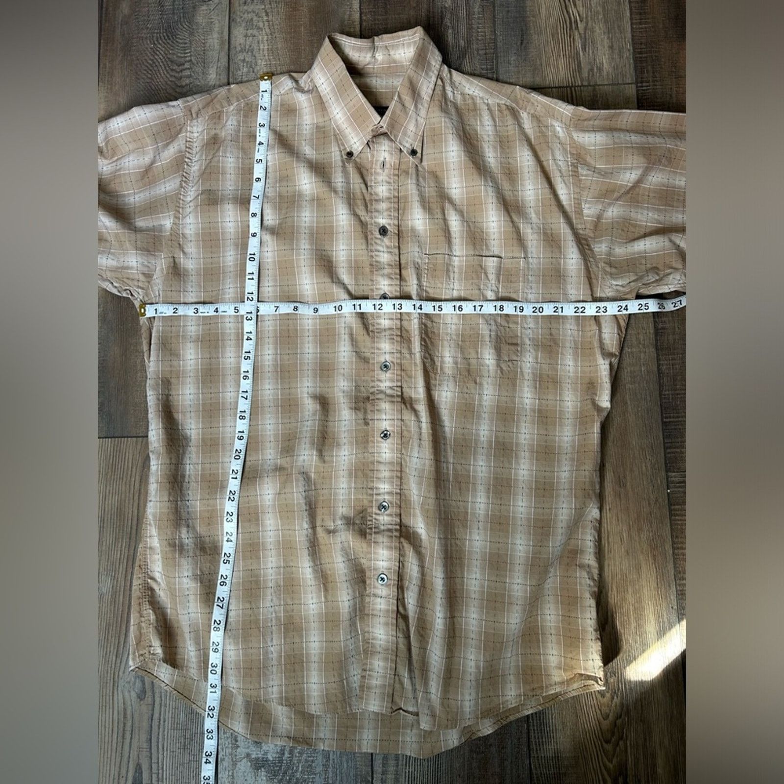 Burberry Burberry London Vintage Checkered Tan Button Down Shirt L Size US L / EU 52-54 / 3 - 6 Thumbnail