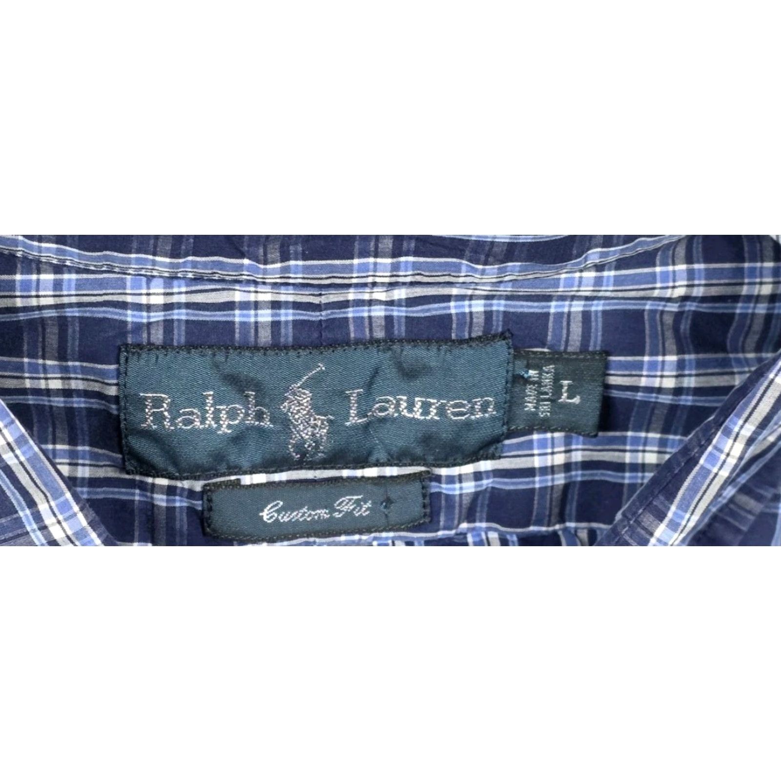 Polo Ralph Lauren VINTAGE Polo Ralph Lauren Button-Up Shirt Men L Blue Plaid Classic Fit Long Sleeve Polo Ralph Lauren Blaire Size US L / EU 52-54 / 3 - 7 Thumbnail