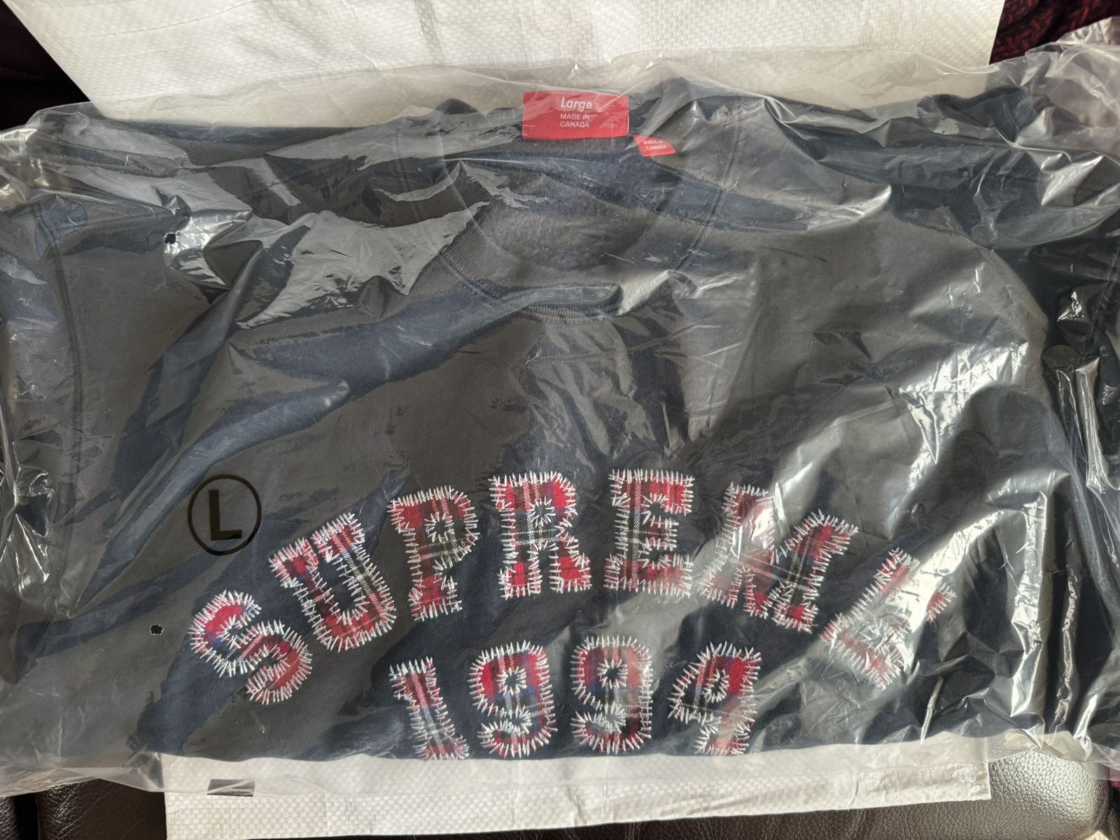 Supreme Plaid Arc Crewneck Size US L / EU 52-54 / 3 - 1 Thumbnail