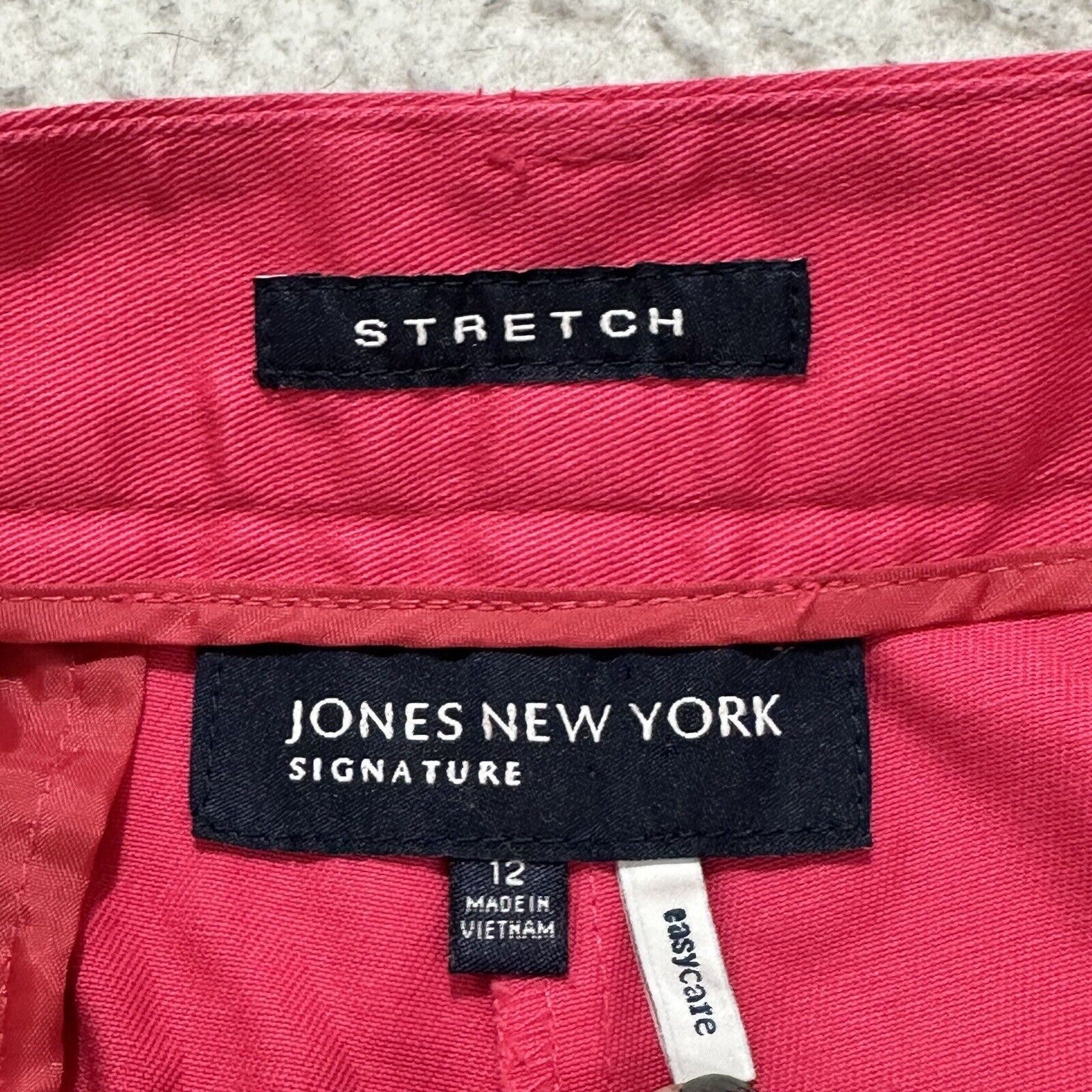 Jones New York Jones 12 Flat Front Hot Pink Pants 24" Inseam EasyCare Size 34" / US 12 / IT 48 - 3 Thumbnail