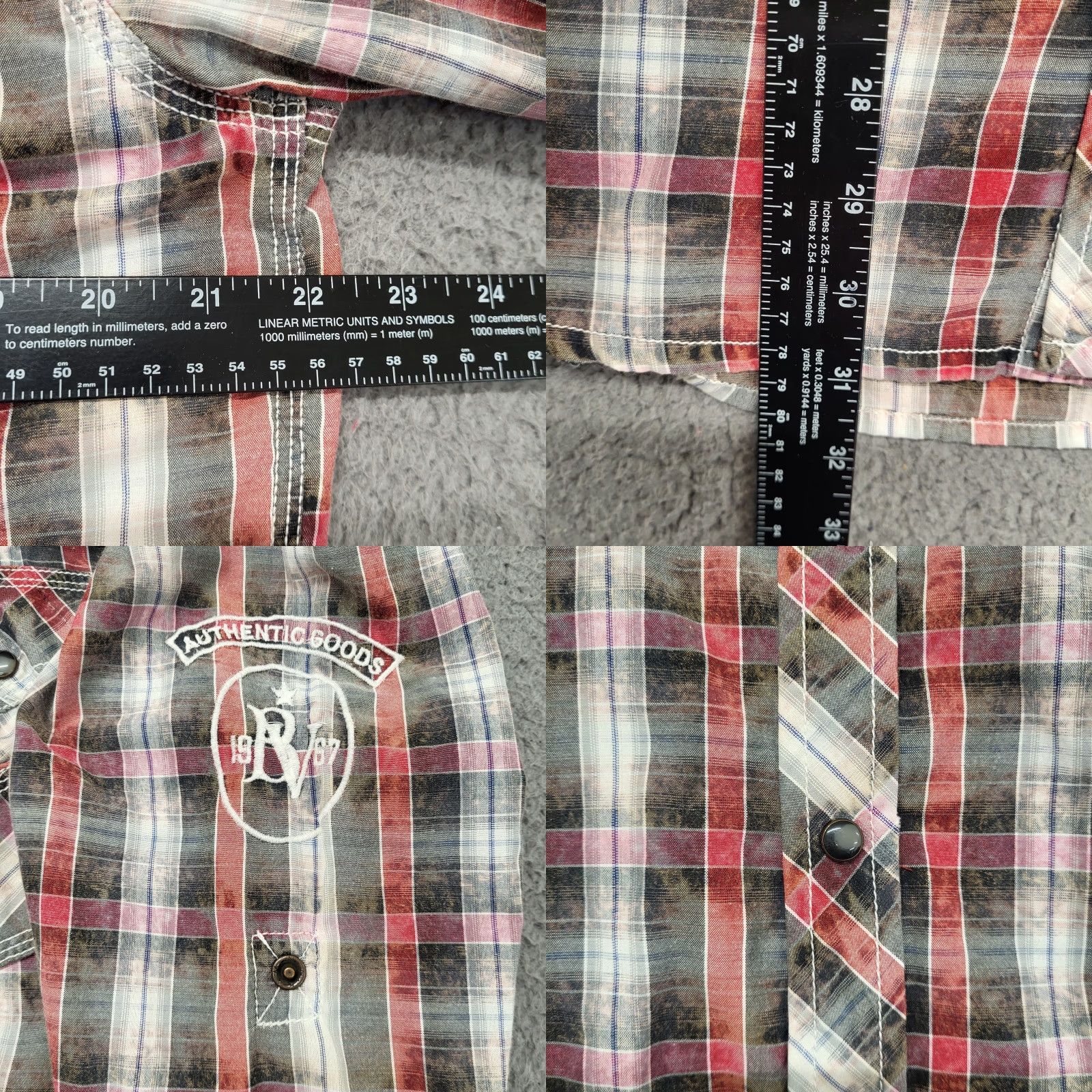 BKE BKE Vintage Shirt Mens XL Slim Fit Red Black Plaid Pearl Snap Buckle Western Shirt Mens XL Red Black Plaid Pearl Snap Buckle Western Size US XL / EU 56 / 4 - 9 Thumbnail