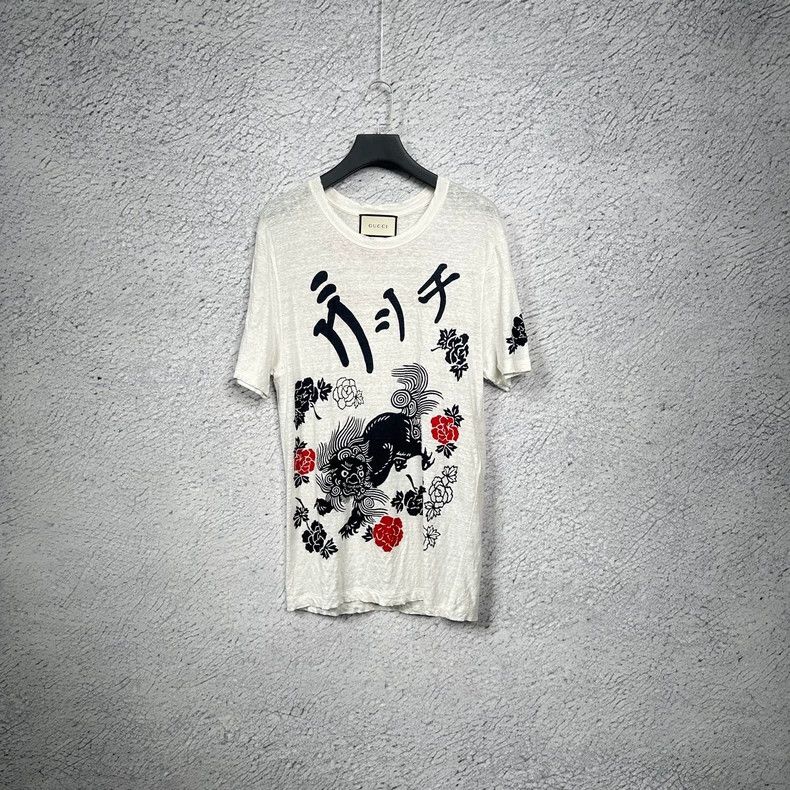 Gucci Short Sleeve Embroidery T-Shirt-dmc