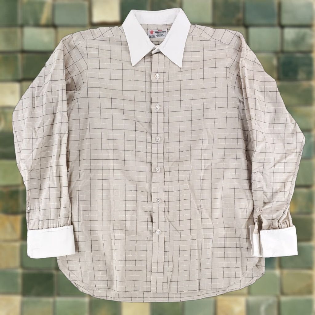Turnbull & Asser Turnbull & Asser Button Up Dress Shirt Check Plaid Mens 15.5-33 Multicolor Long Sleeve Monogram Size 42R - 1 Thumbnail