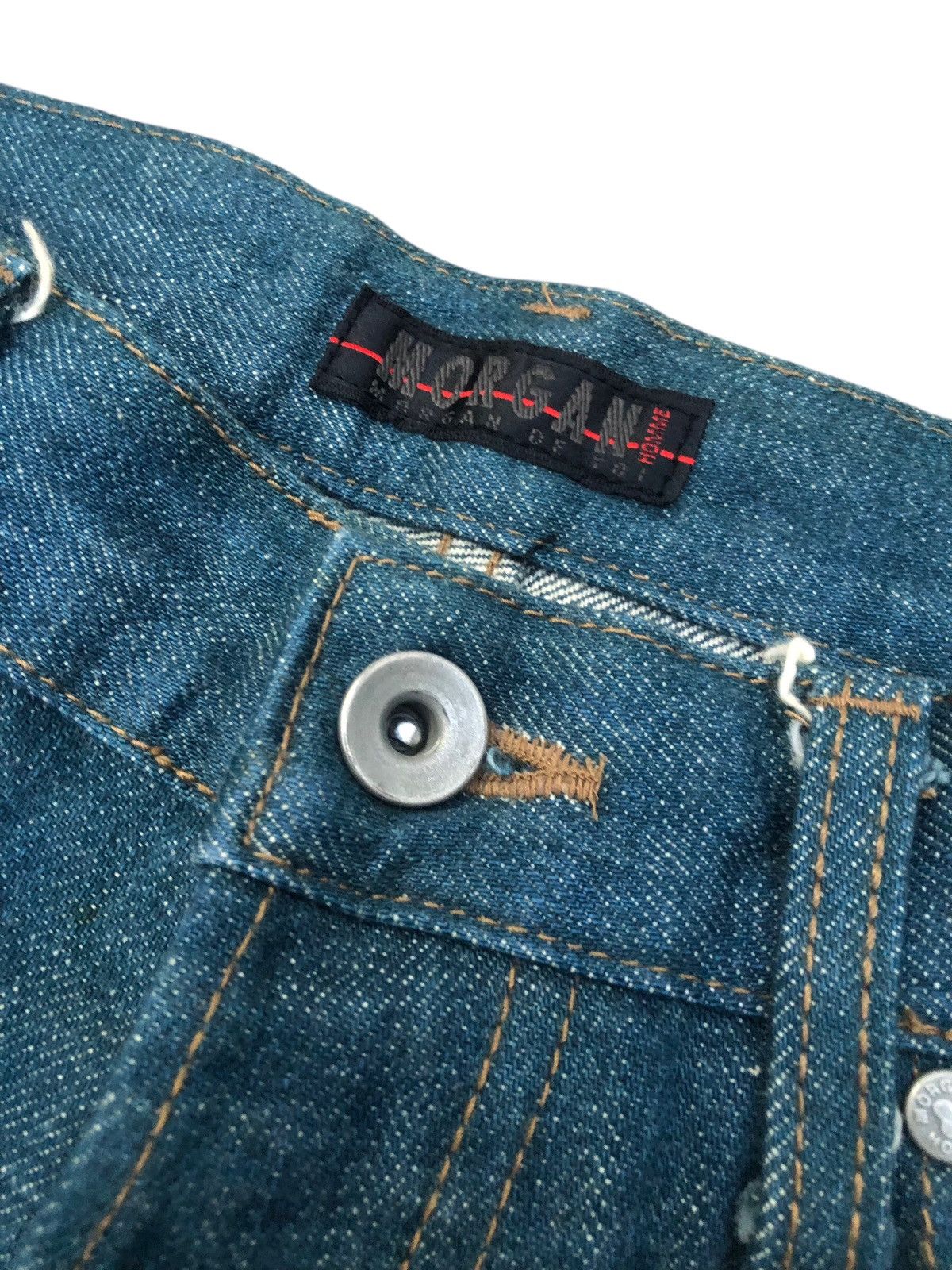 Morgan Homme Flare Bondage MORGAN HOMME Japanese Brand Strap Leg Jeans Size 31" - 8 Thumbnail