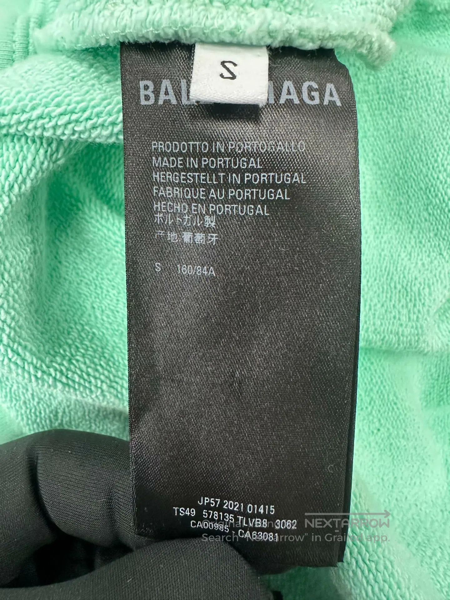Balenciaga Balenciaga Mint Green Embroidered Letter Logo Sweatshirt| Size US S / EU 44-46 / 1 - 4 Thumbnail