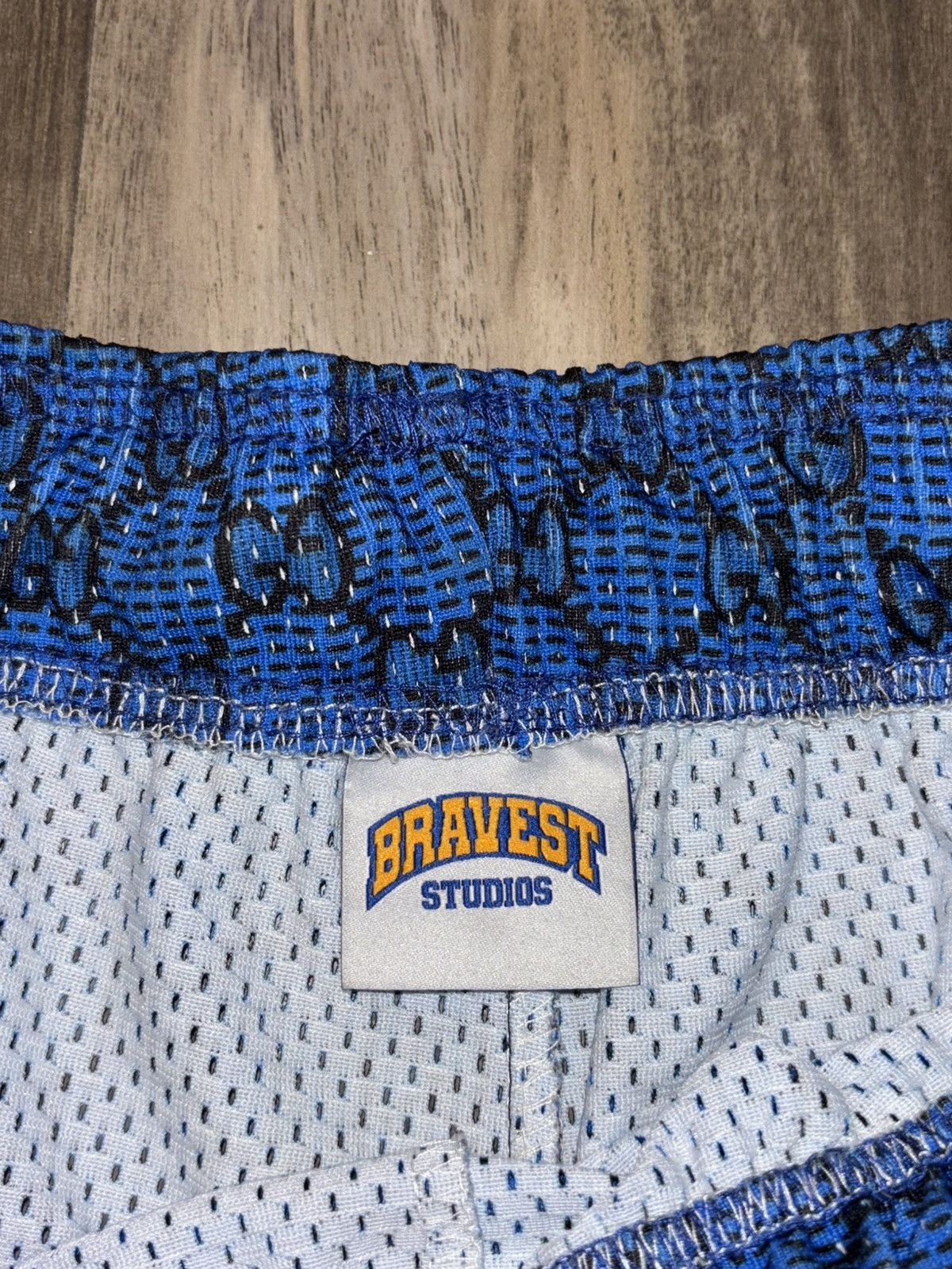 Bravest Studios Bravest Studios Blue "Gucci Monogram" Shorts Size US 30 / EU 46 - 3 Thumbnail