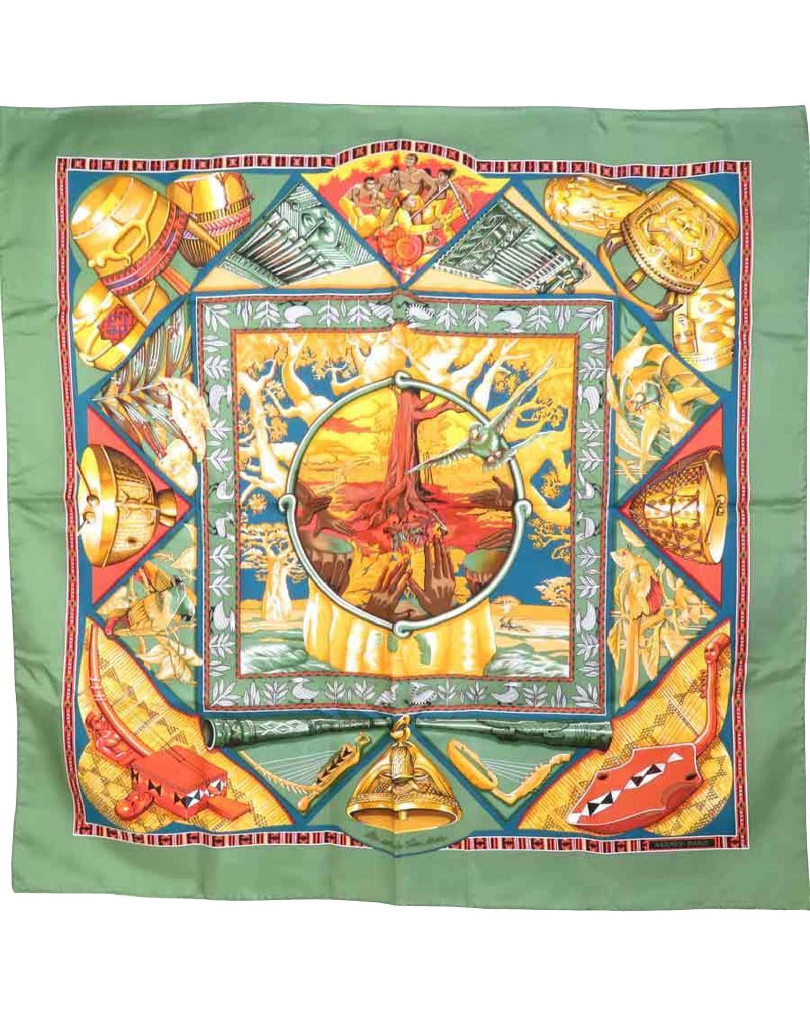 image of Hermes Silk Iconic Patterned Scarf - 90Cm, Women's