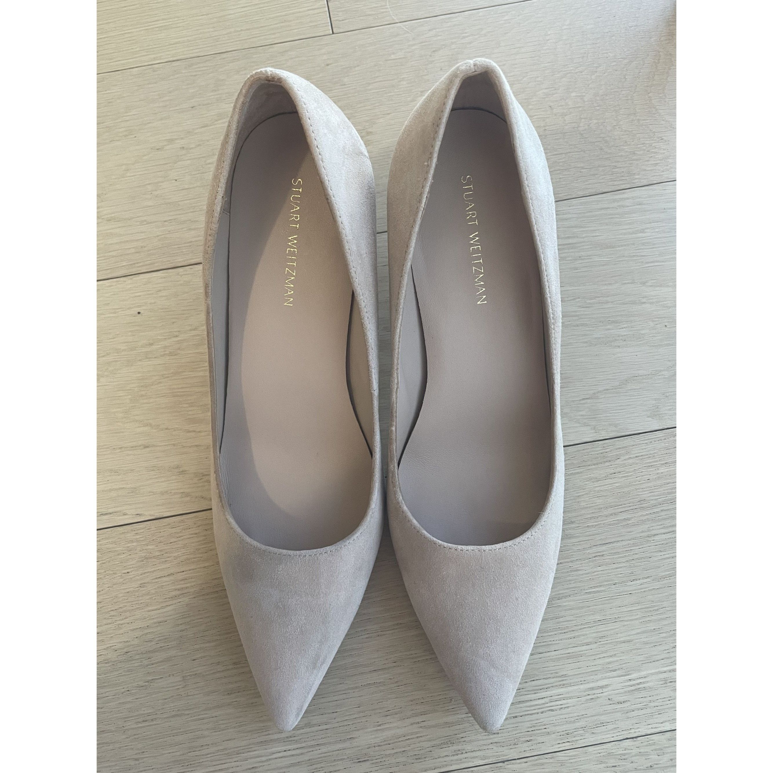 Stuart Weitzman Stuart Weitzman Beige Suede Pointed Toe Heels Size 8.5 Size US 6 / IT 36 - 1 Thumbnail