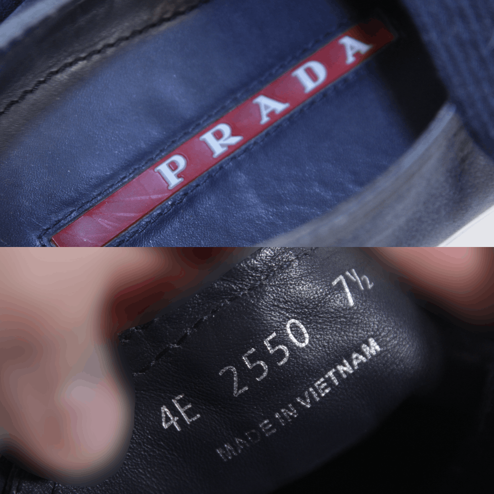 Prada Sport Leather Distressed Low Sneakers Size US 7.5 / EU 40-41 - 11 Thumbnail