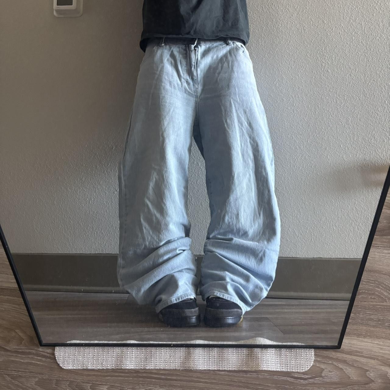 Japanese Brand Crazy Vintage Y2K/2000s Baggy Light Wash Skater Wide Leg Denim Jeans! 34x32 Size US 34 / EU 50 - 1 Thumbnail