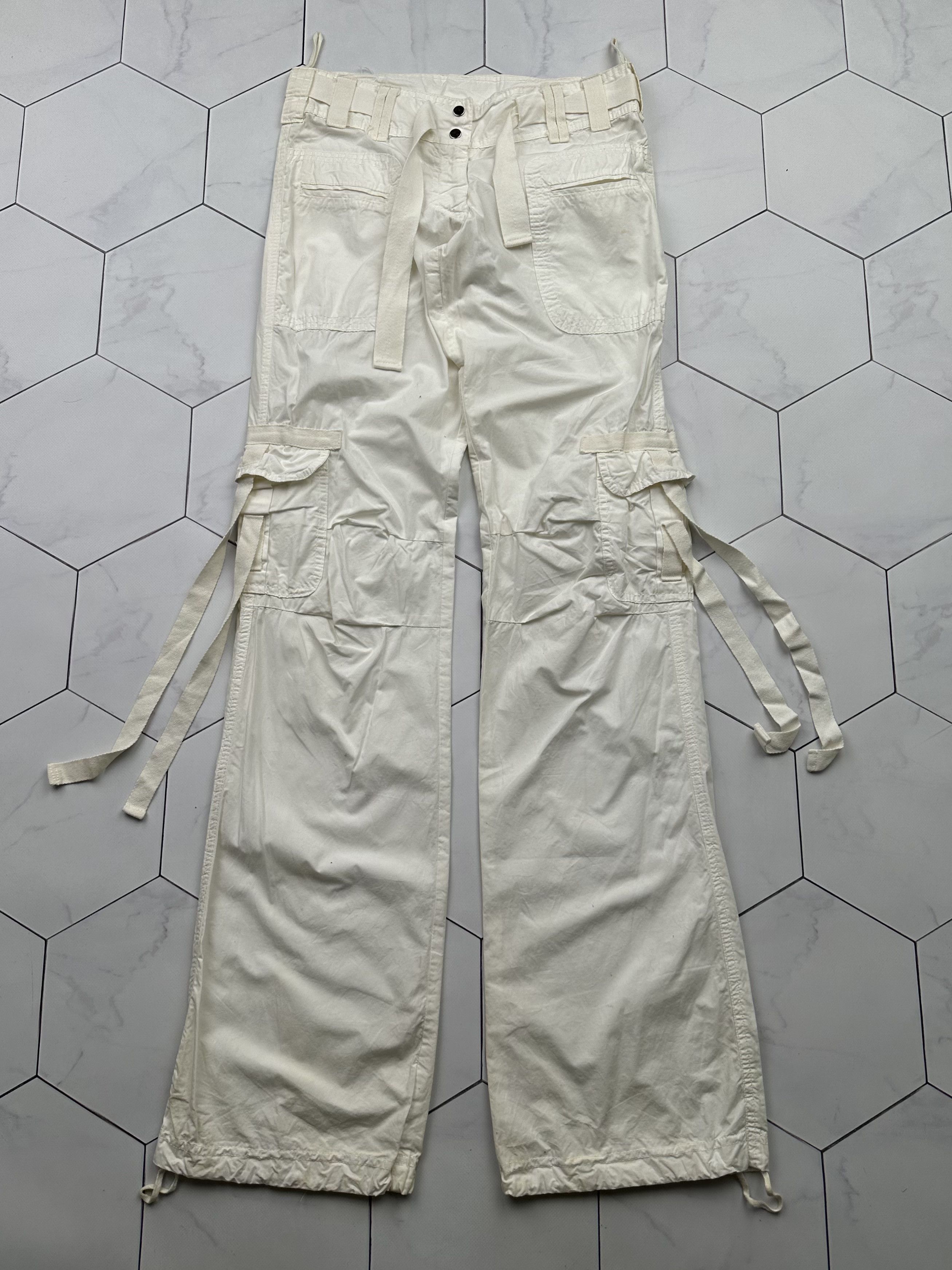 image of Avant Garde Vintage Bondage Cargo Pants in White, Women's (Size 27)