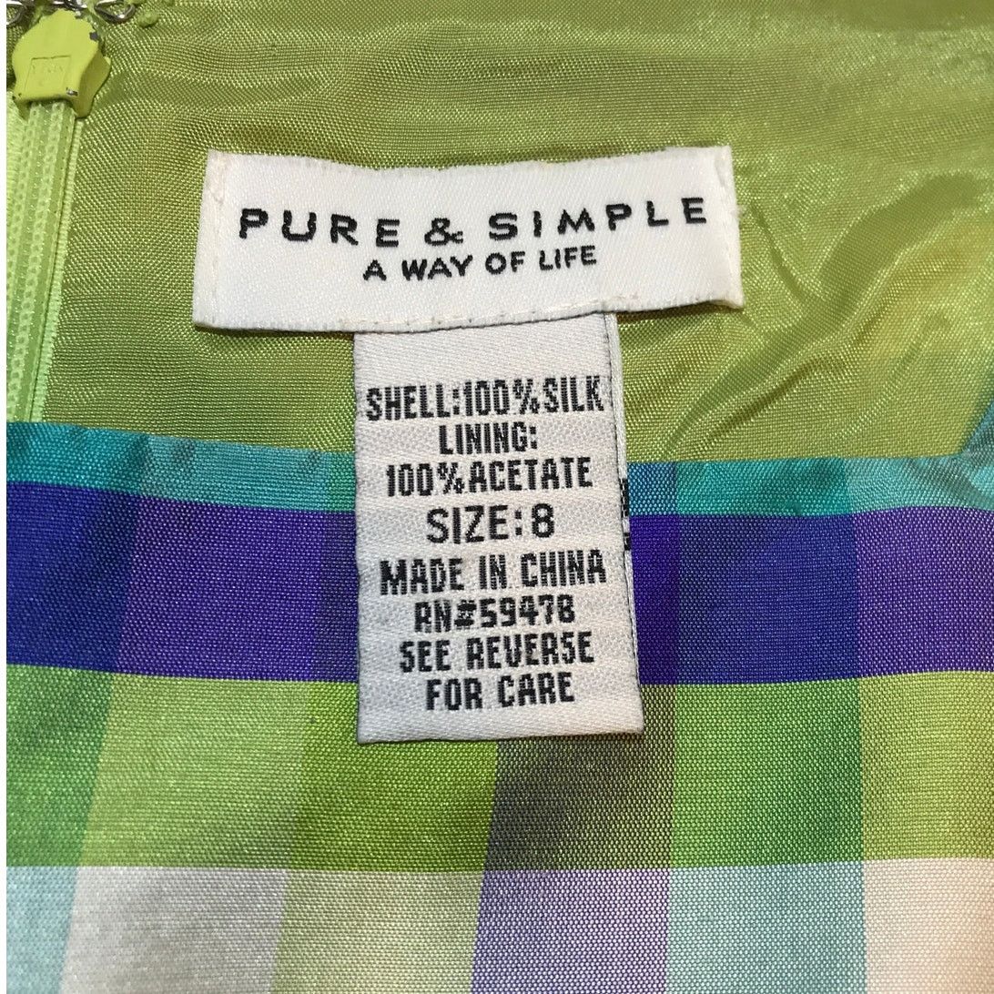 Other Pure & Simple Silk Vintage Square Neck Sheath Dress 8 Size M / US 6-8 / IT 42-44 - 3 Thumbnail