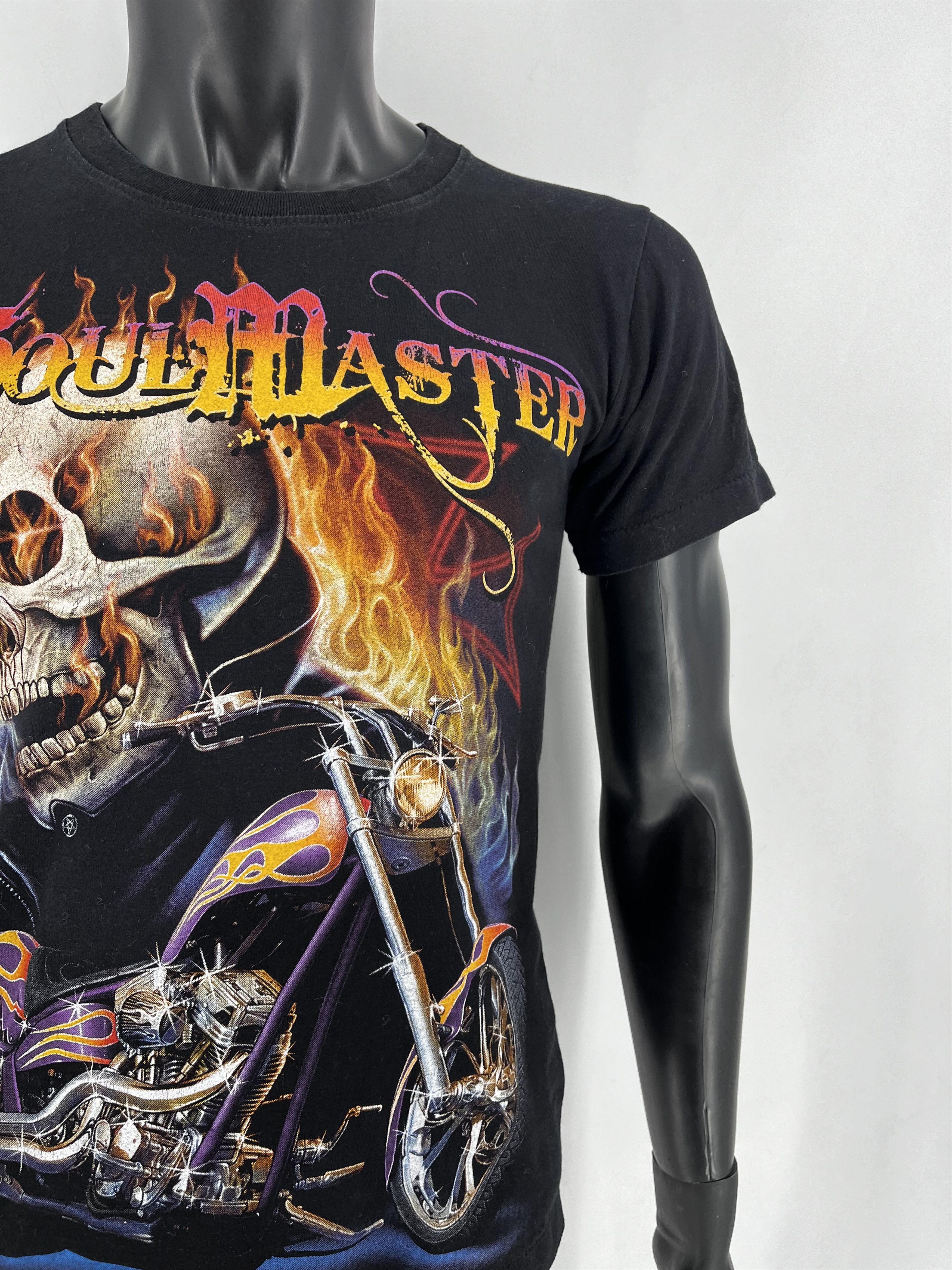 Harley Davidson Vintage Y2K Bike and Skull Soul Master Short sleeve T-shirt Size US XL / EU 56 / 4 - 7 Thumbnail