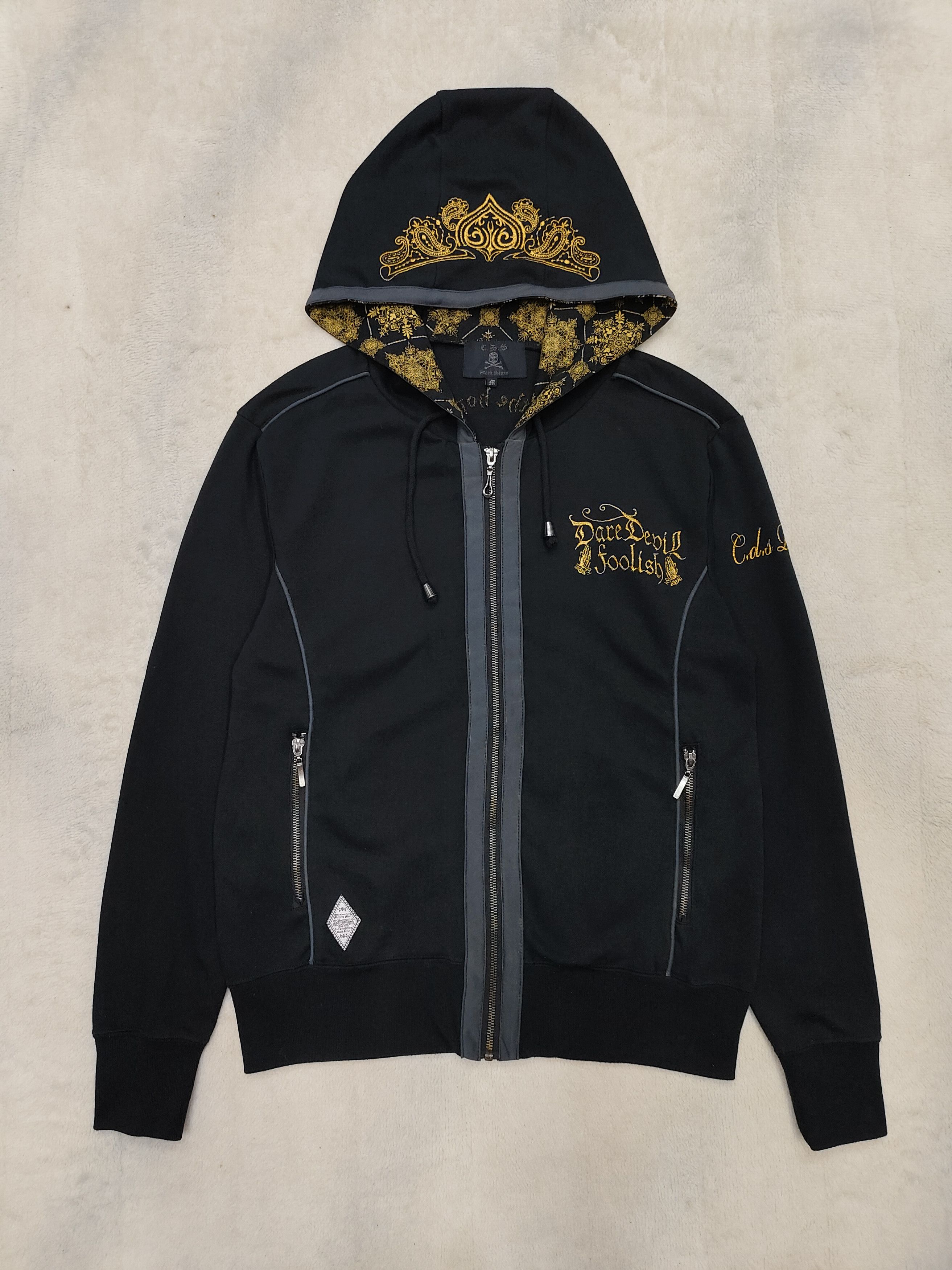 Rude SICK💀CDS Rude🔥Embroidered Dare Devil Graphic Zip hoodie Size US M / EU 48-50 / 2 - 3 Thumbnail