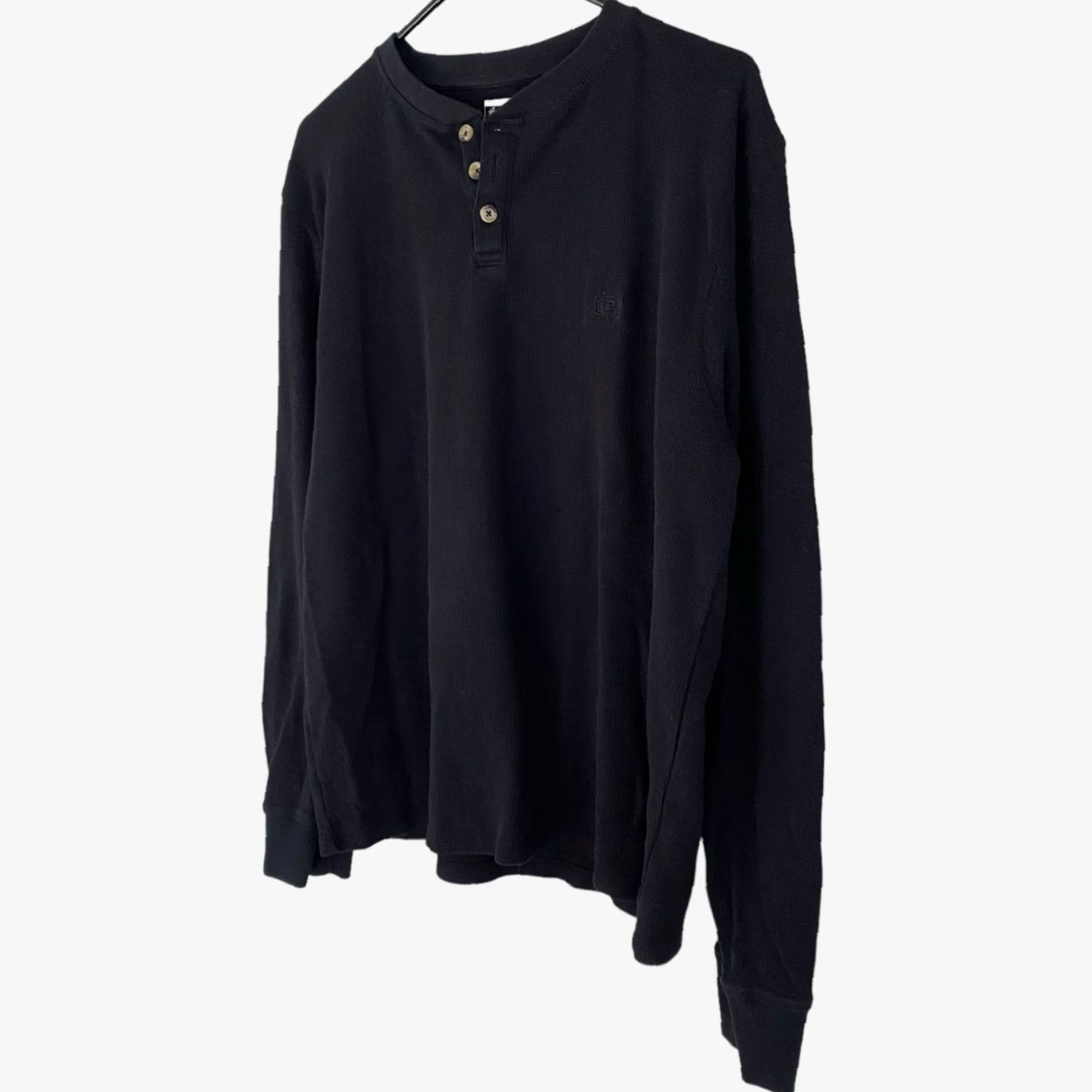Phat Farm VINTAGE Phat Farm Men's Long-Sleeve Henley Shirt XL Black Waffle Knit Thermal Cotton-Polyester Embroidered Logo Button Modern? Size US XL / EU 56 / 4 - 2 Thumbnail