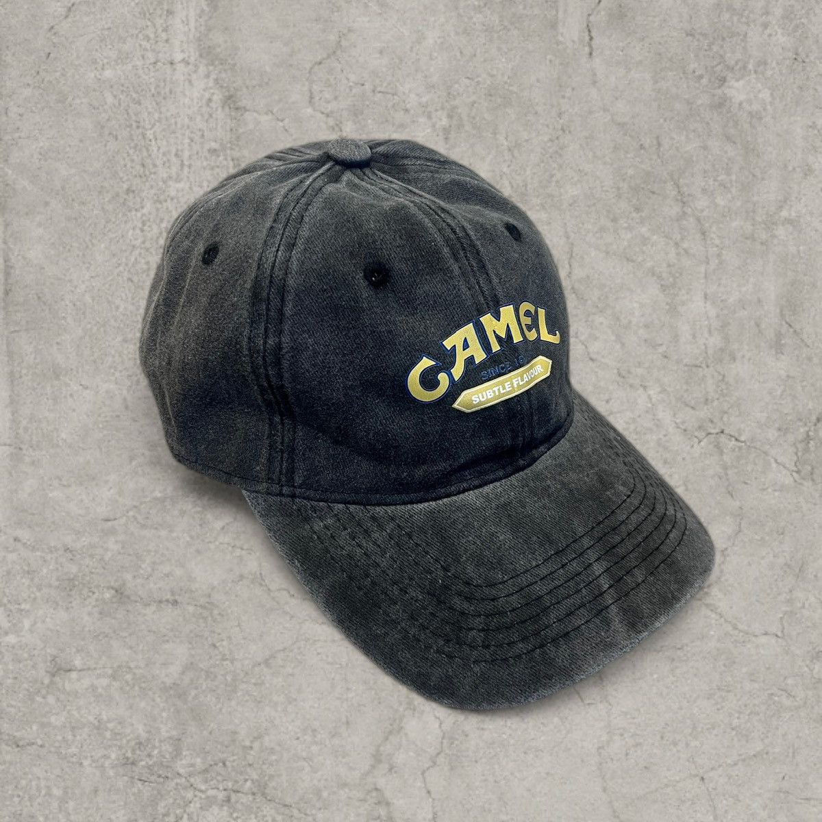 Japanese Brand 90s vintage style cap, black cap with yellow logo. One size Size ONE SIZE - 1 Thumbnail