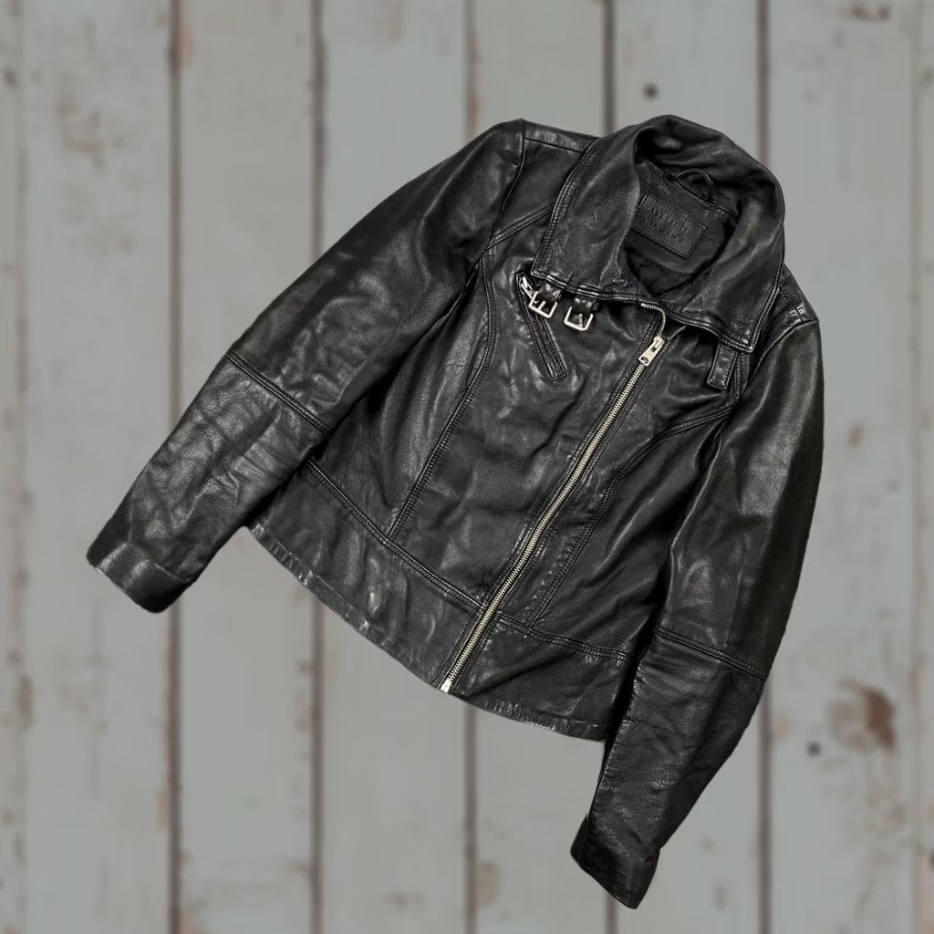 Allsaints VINTAGE AllSaints Belvedere Leather Jacket Women 36 Black Biker Shirt Style 6? Size XS / US 0-2 / IT 36-38 - 1 Thumbnail