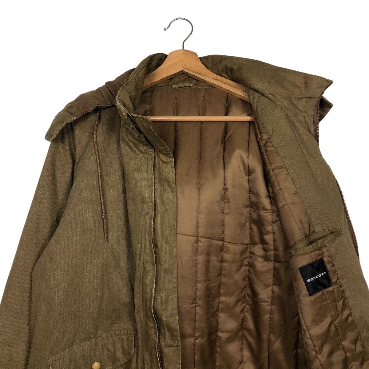 Boycott × Japanese Brand 📌Vintage Chore Bomber Jacket Boycott Mink Fur Hoodie Size US M / EU 48-50 / 2 - 14 Thumbnail