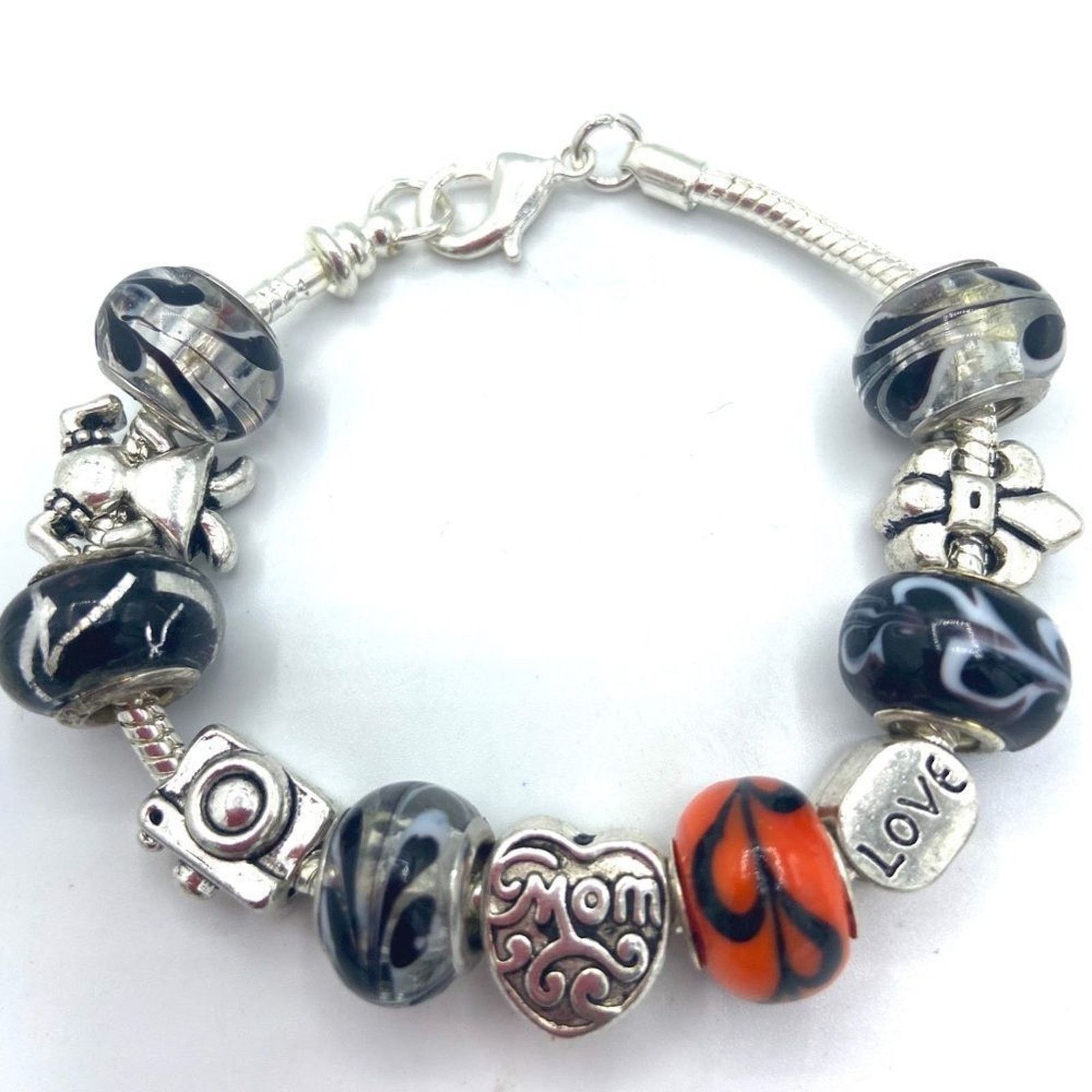 Other MOM Themed Sterling Silver European Bead Charm Bracelet Size ONE SIZE - 3 Thumbnail